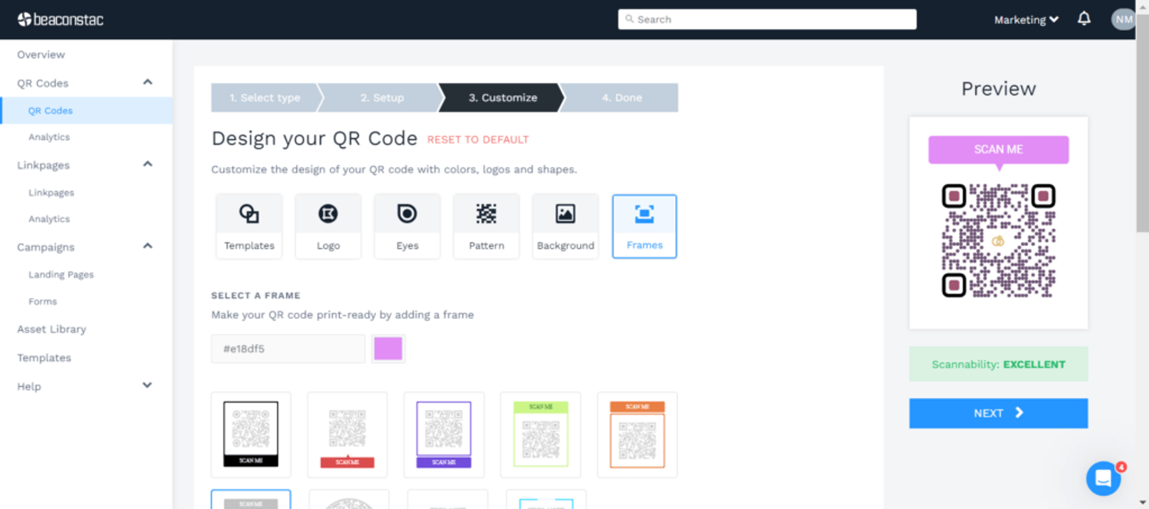 Customize the wedding invitation QR Code and add a logo