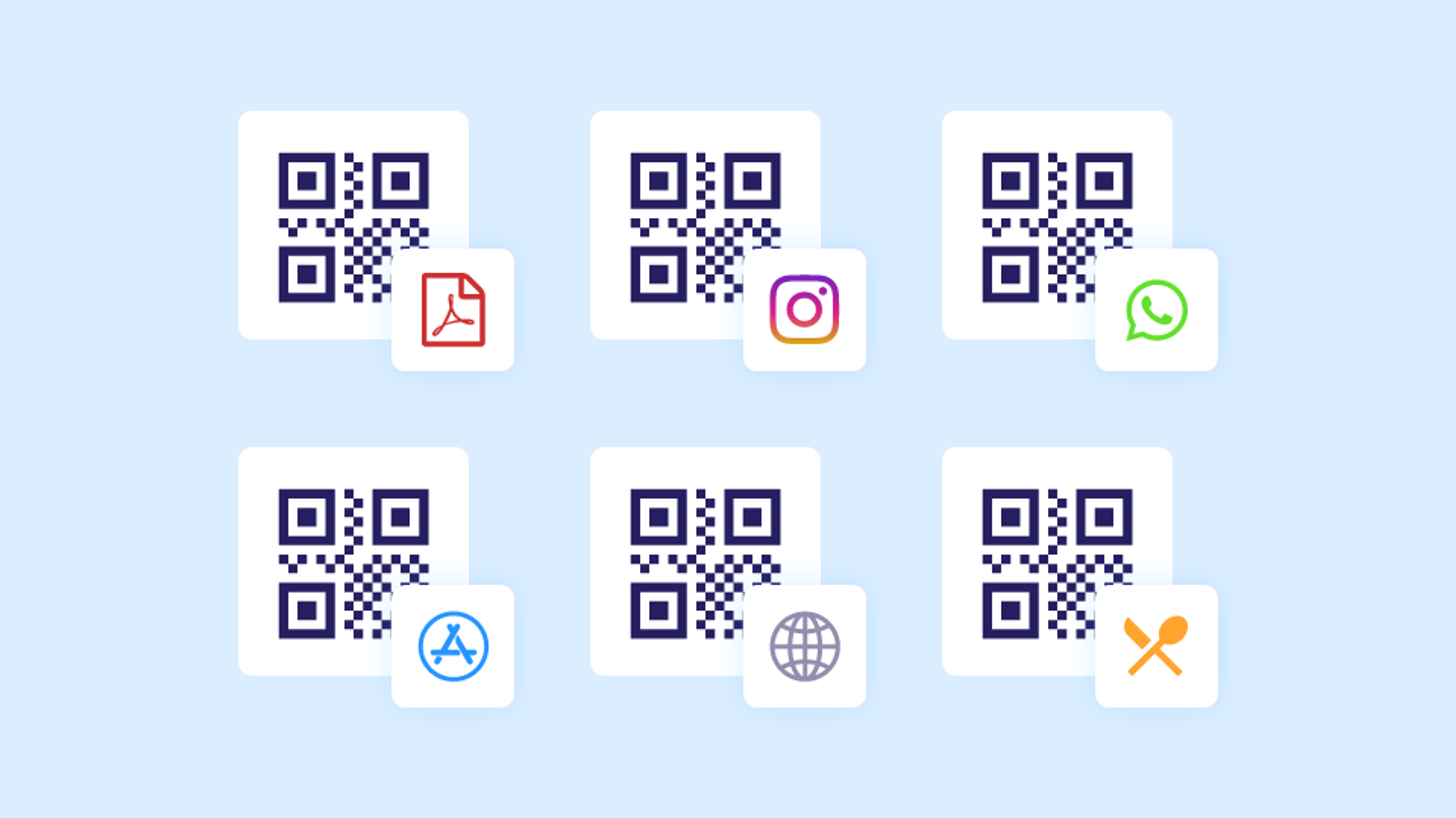 Multiple QR Code campaign templates for varying use-cases