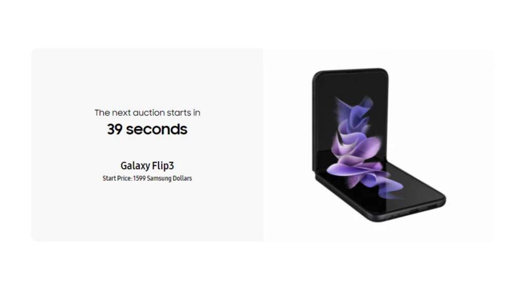 Reverse Auction by Samsung