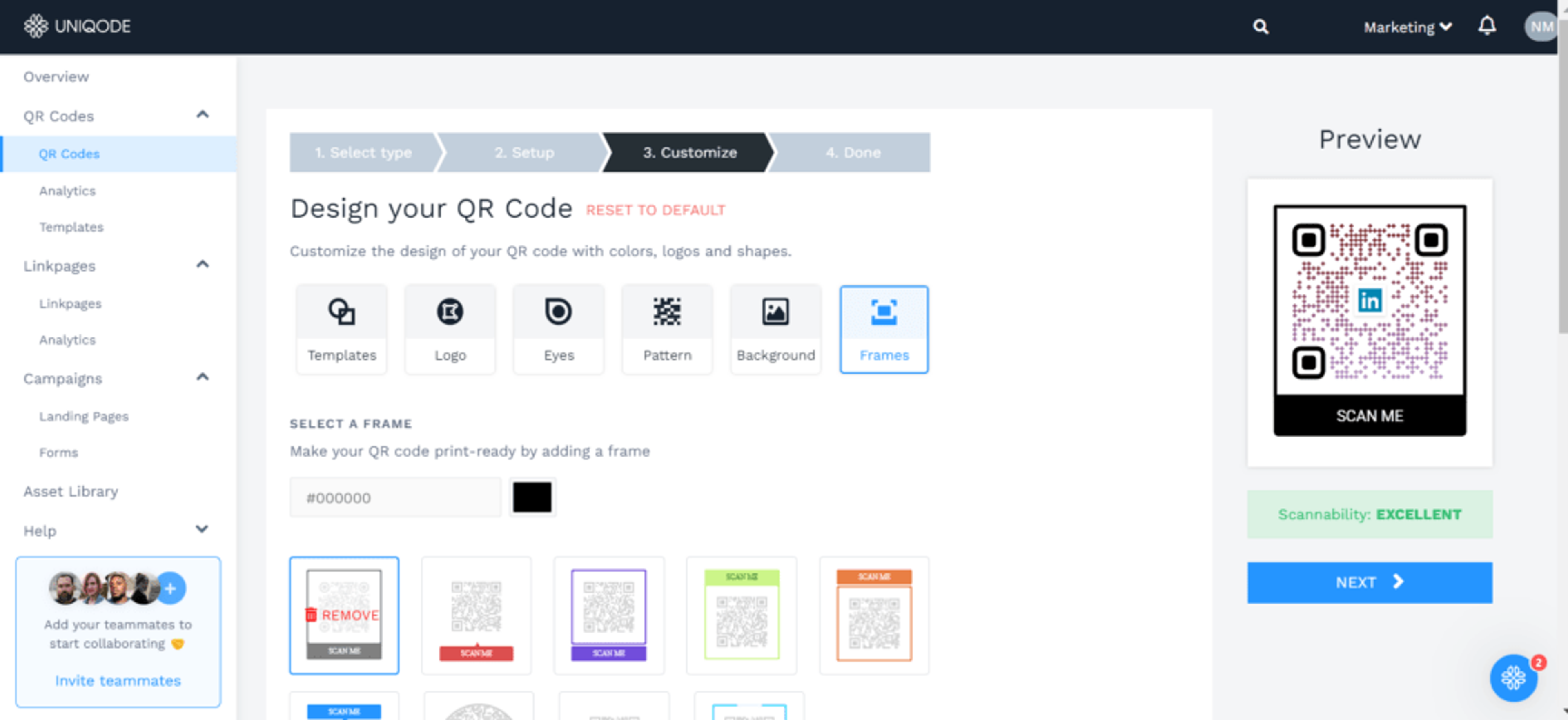 Customize your resume QR Code
