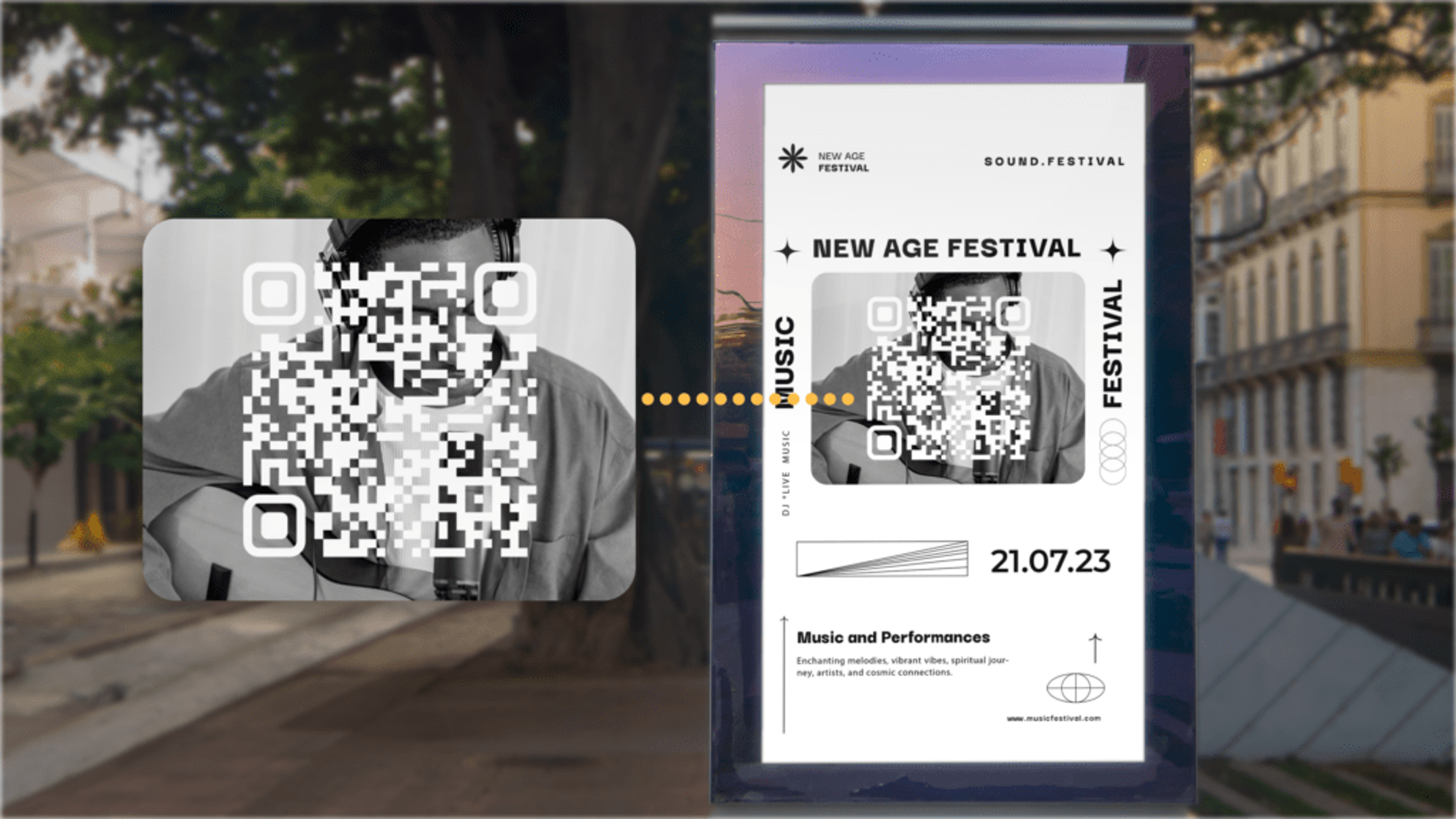 Use QR Codes with background image on events and invites