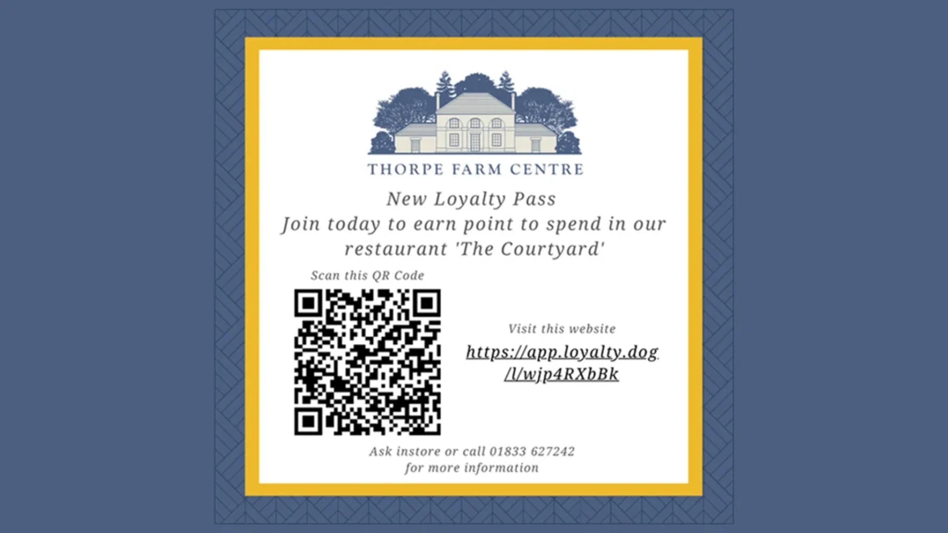 Thorpe farm loyalty qr code