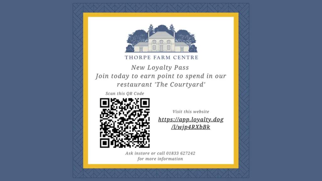 Thorpe farm loyalty qr code