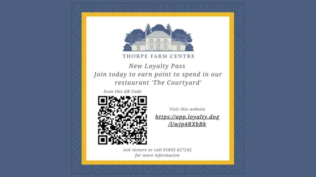 Thorpe farm loyalty qr code
