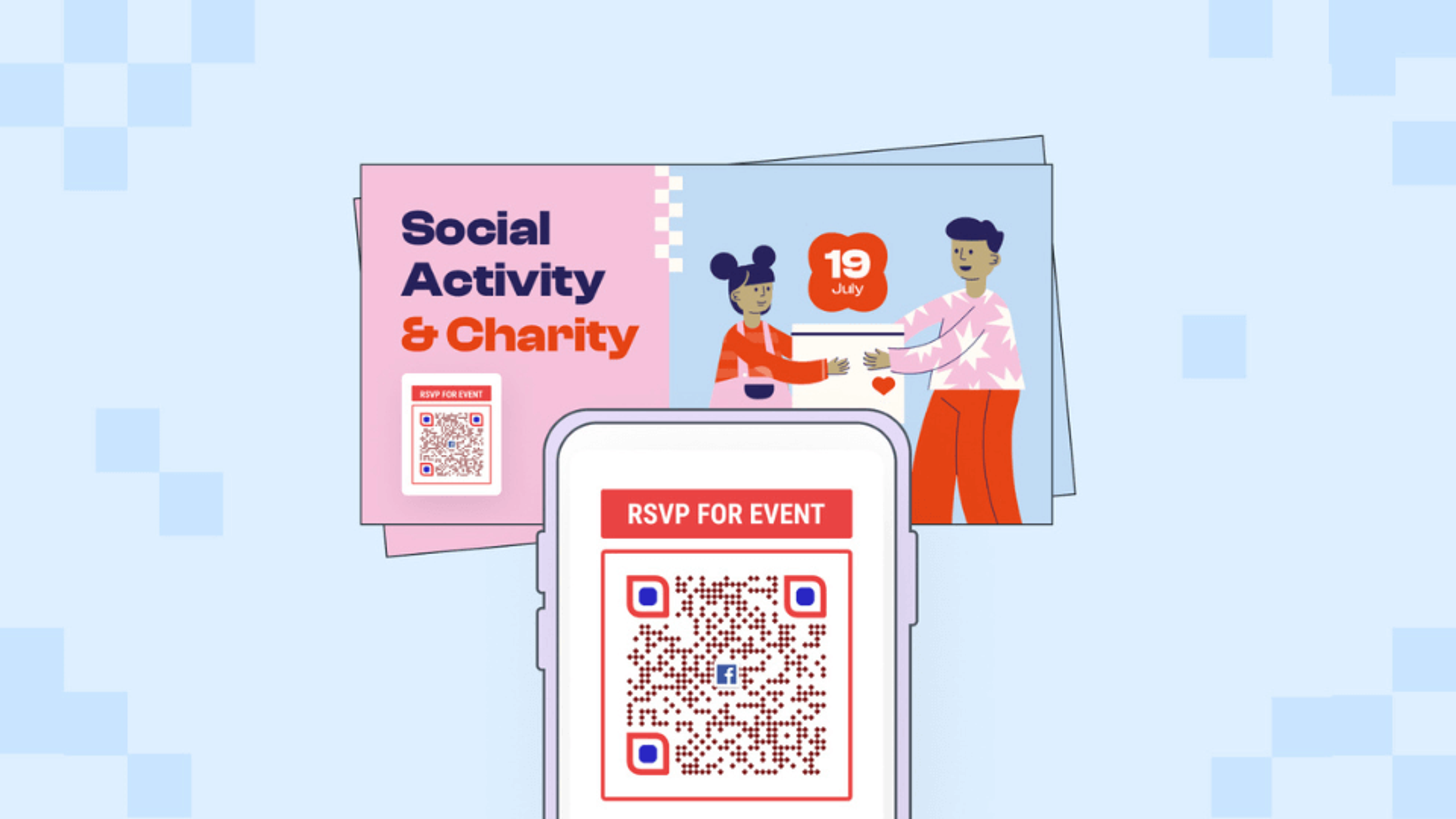 Include a RSVP QR Code in your event invitations for the charity