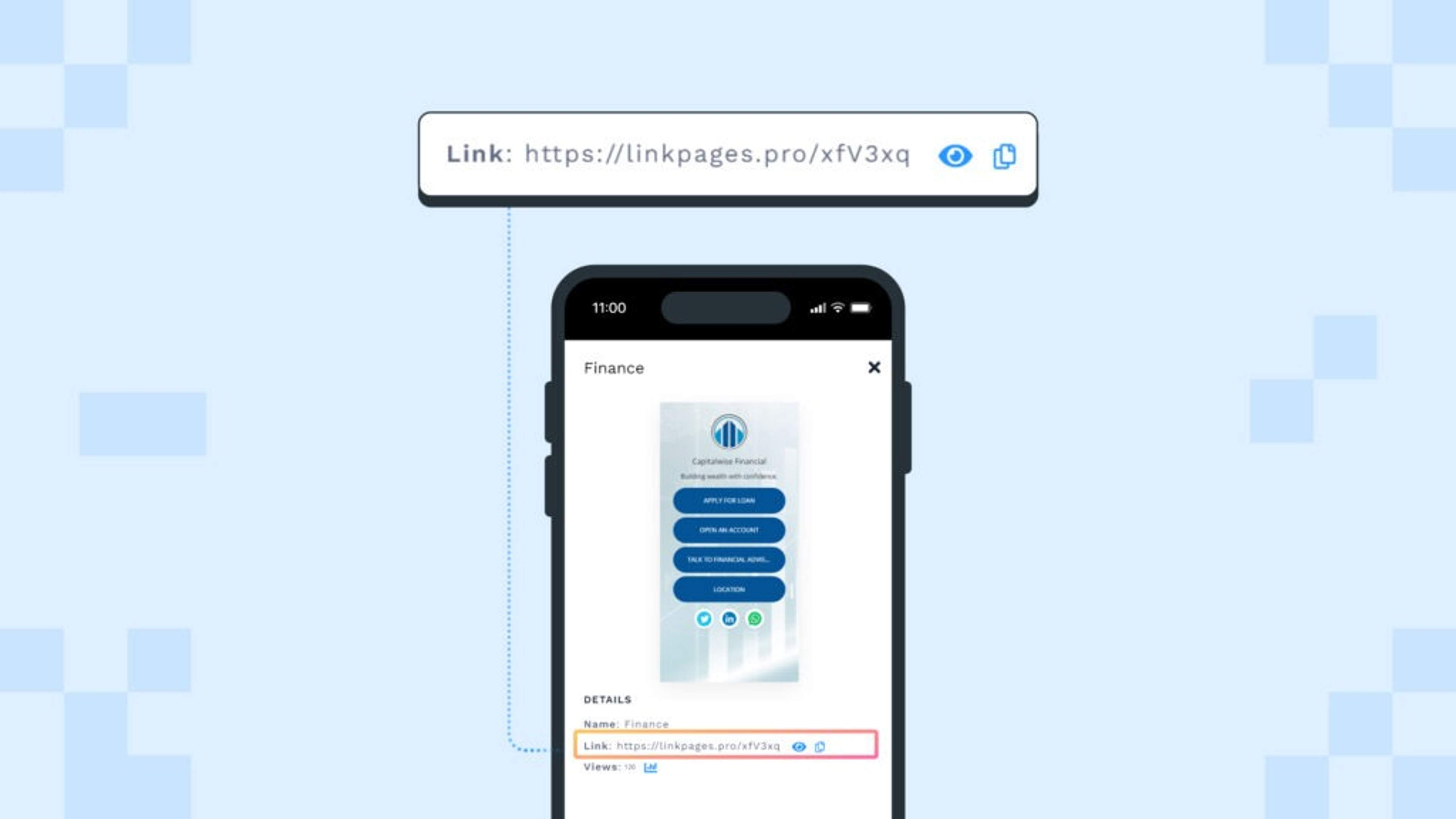 Share your landing page as a URL