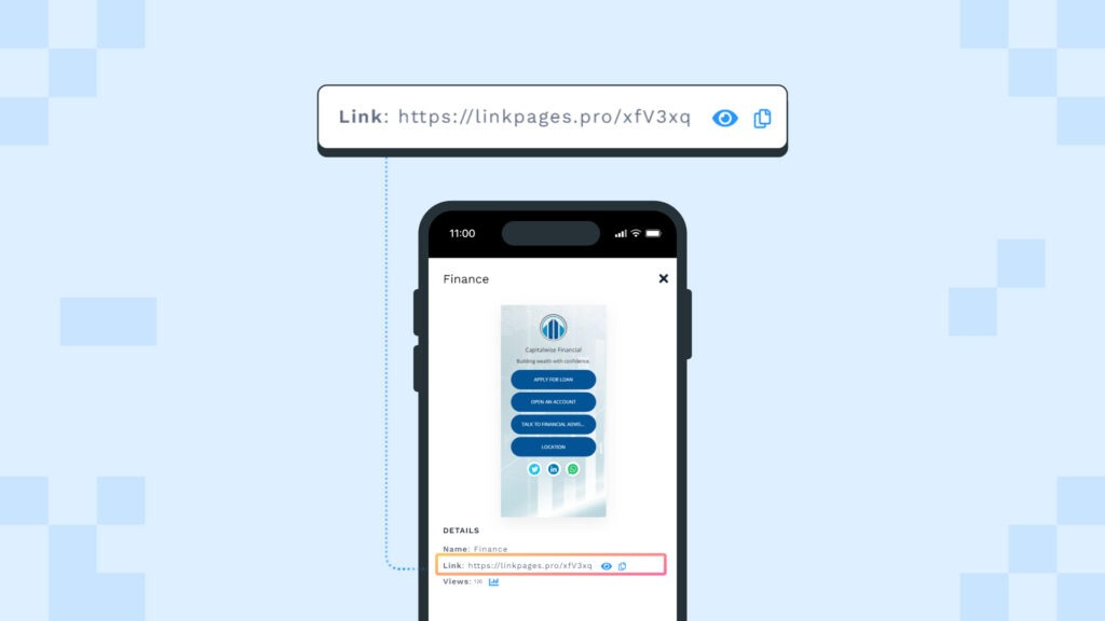 Share your landing page as a URL