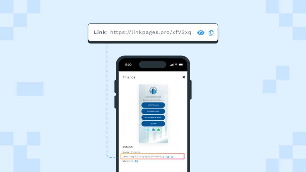 Share your landing page as a URL