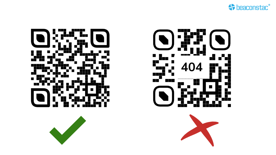 Comparison showing Broken link directed with a QR Code