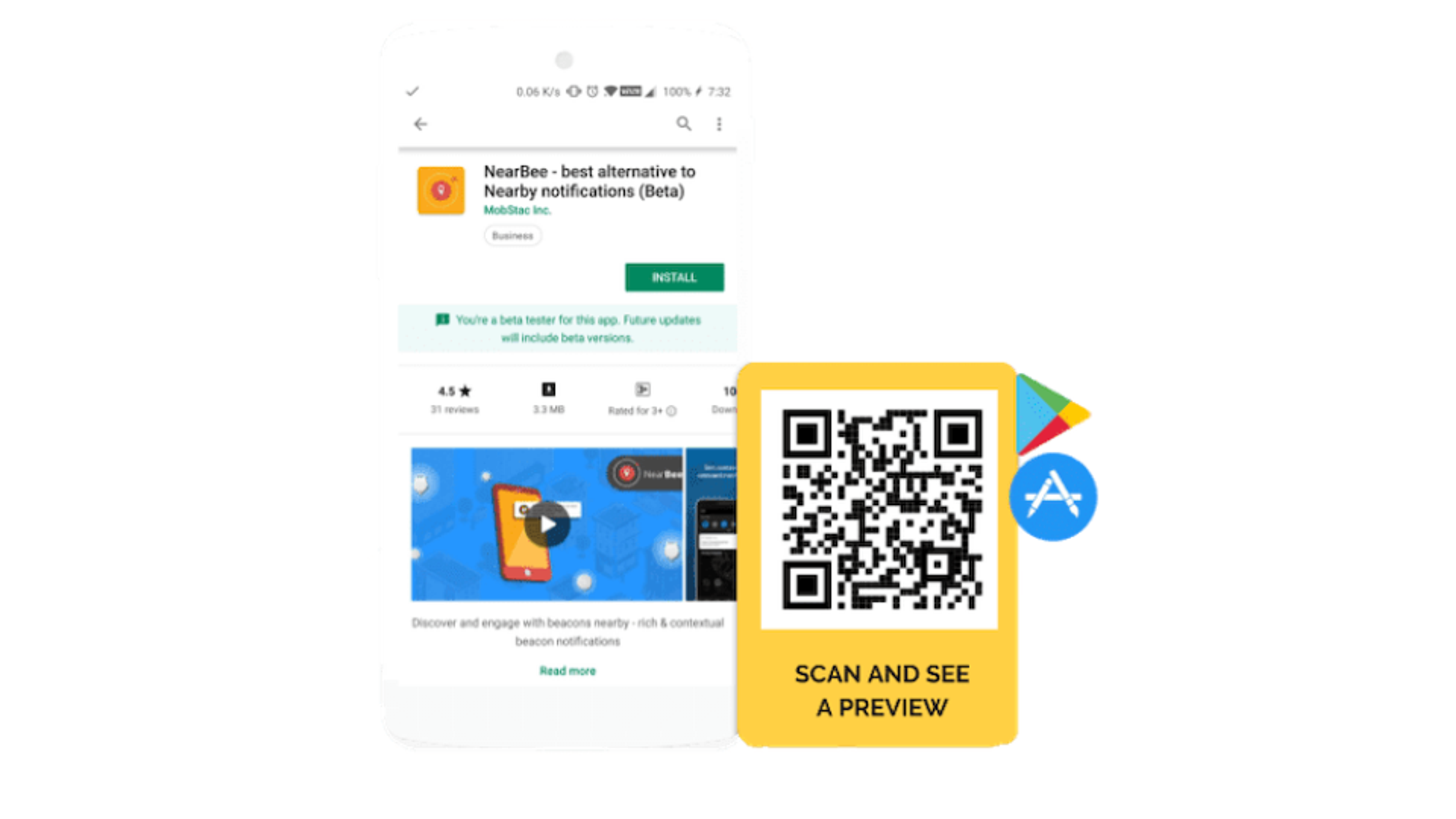 QR Codes for app download 