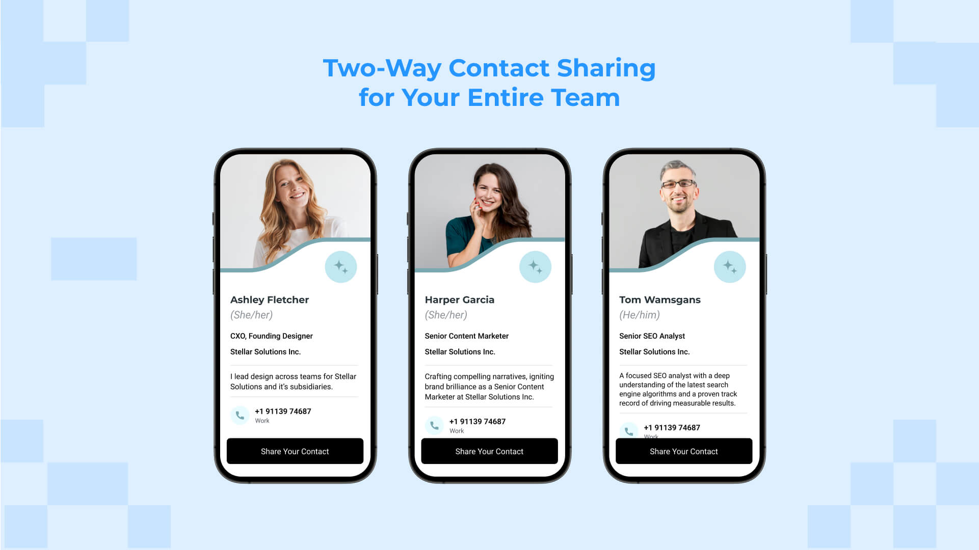 How To Enable Two-Way Contact Sharing for Your Team's Digital Business Cards [In a Single Click]