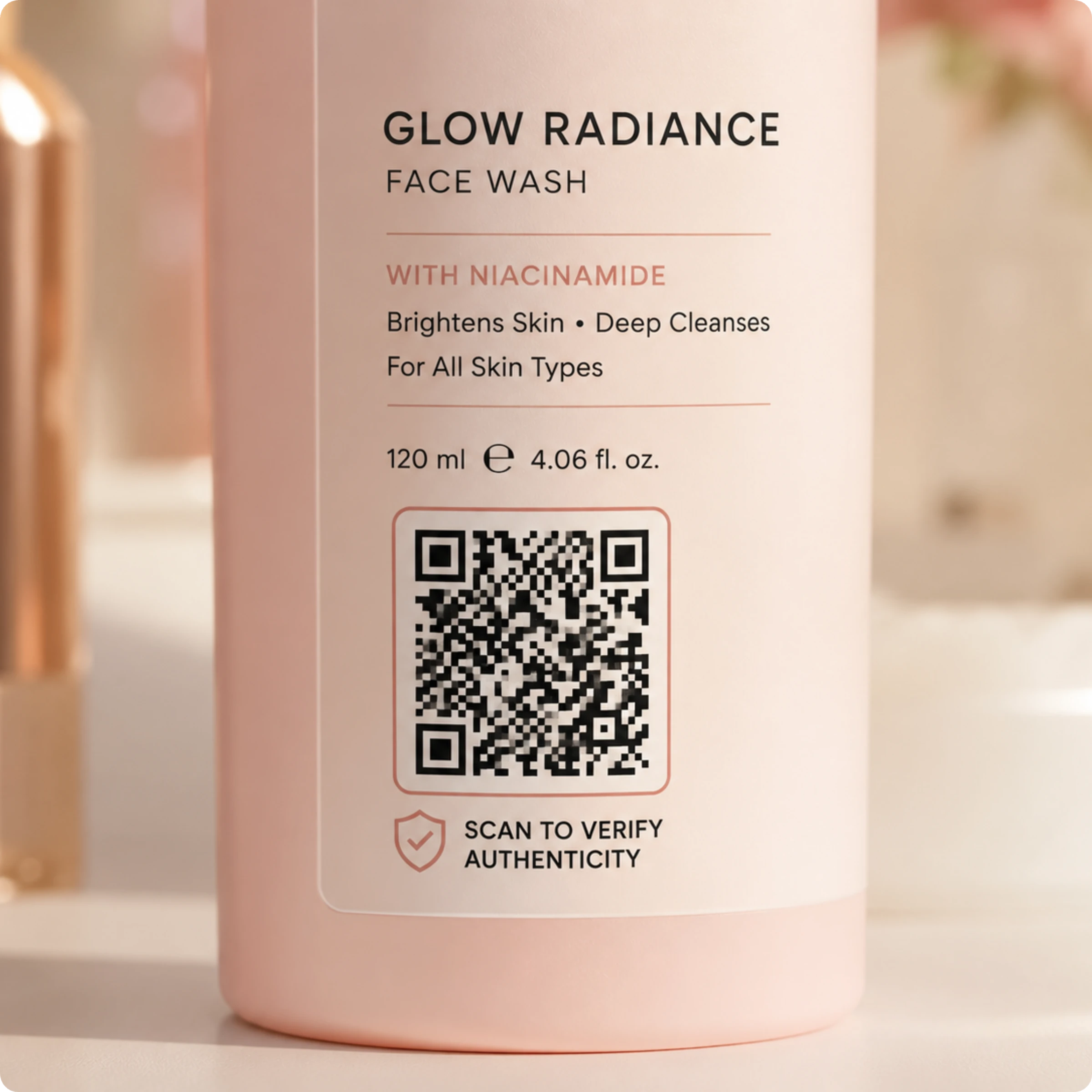 ecommerce skincare brands using a QR Code for authenticity
