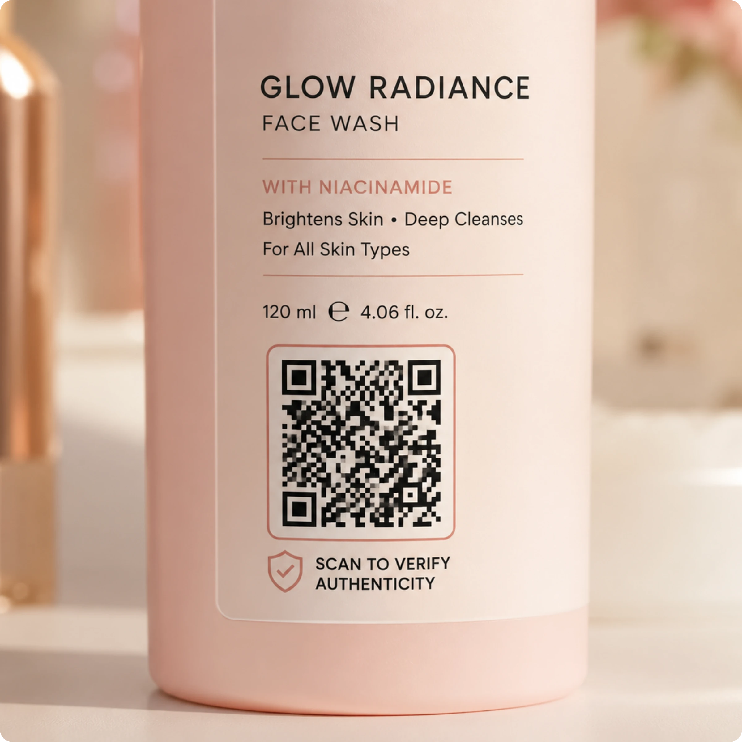 ecommerce skincare brands using a QR Code for authenticity