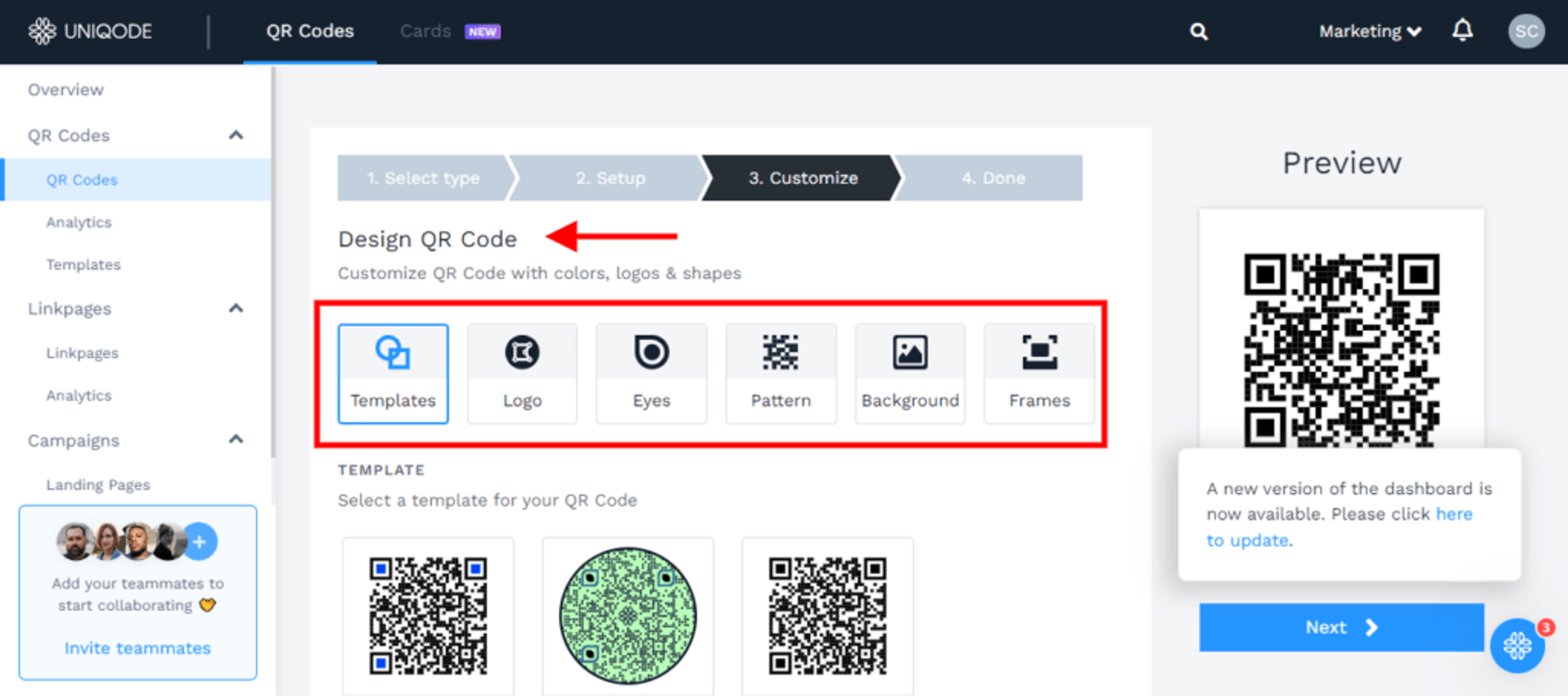 Customize your QR Code