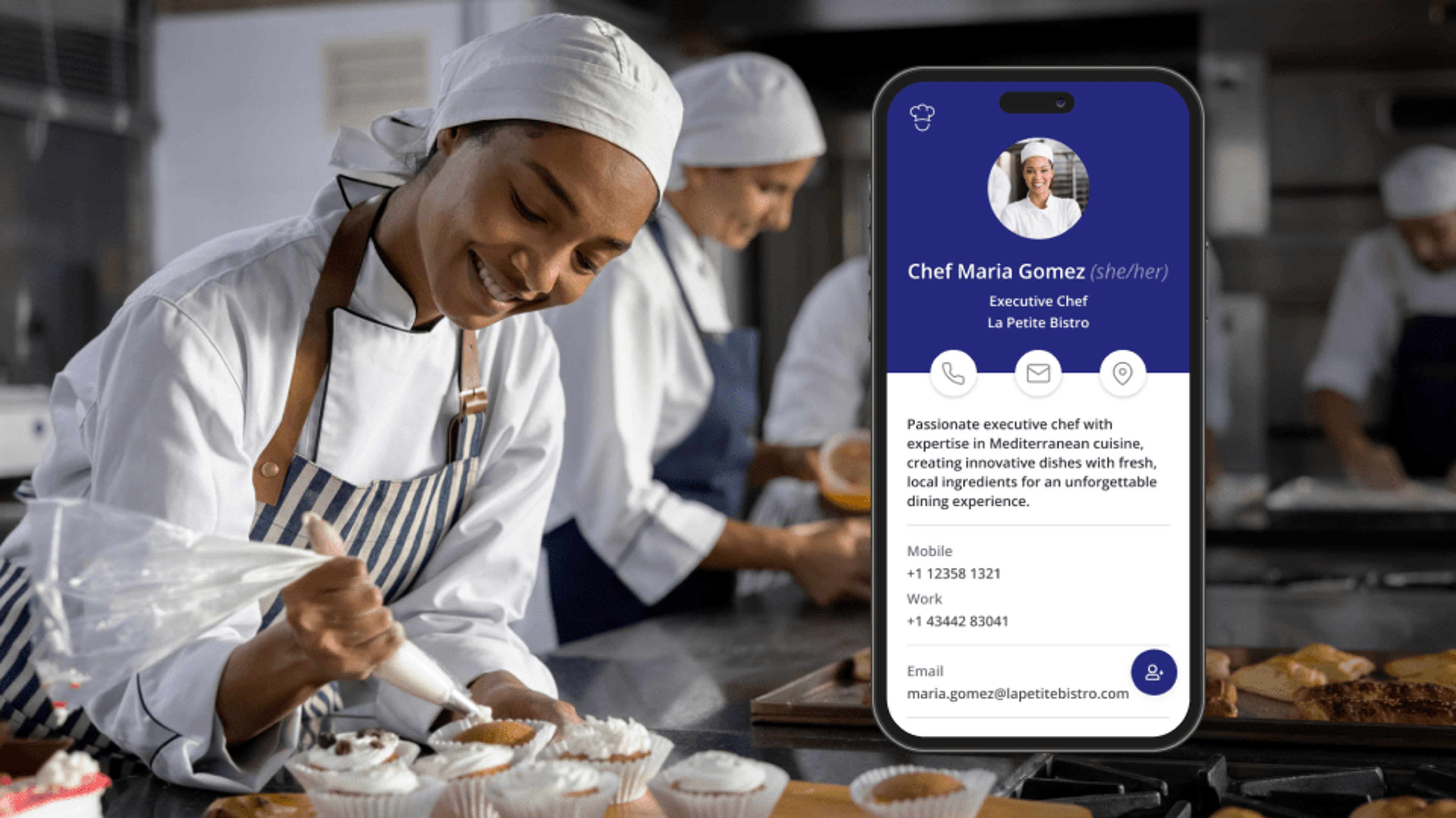 digital business cards for chefs 