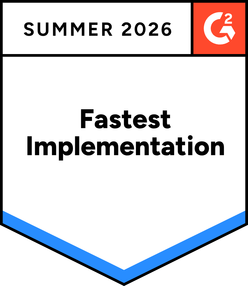 G2 recognized Uniqode for fastest implementation and onboarding of customers