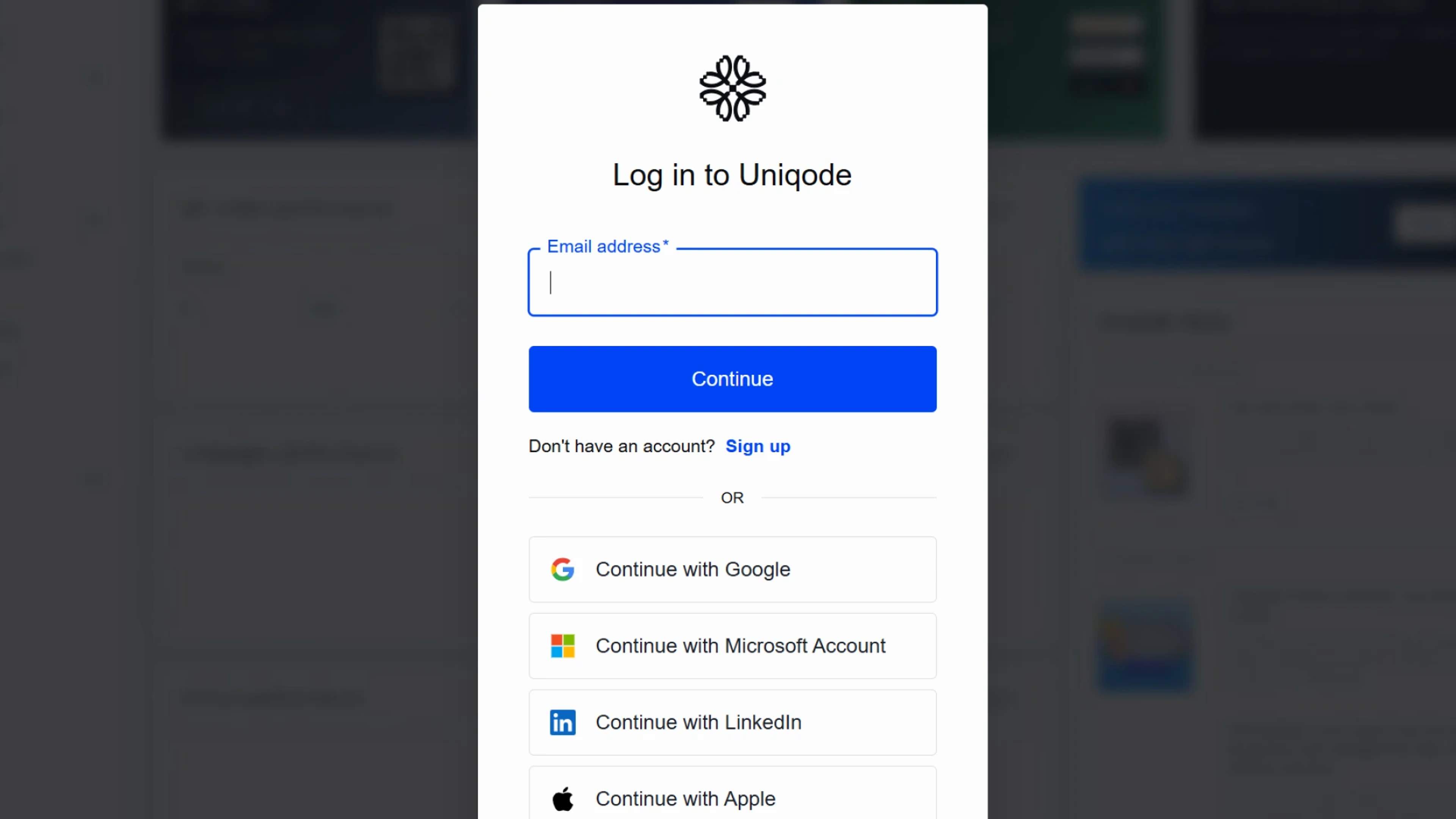 Sign in to Uniqode QR Code for photo sharing