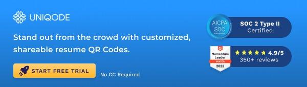 Use Uniqode to create Resume QR Codes
