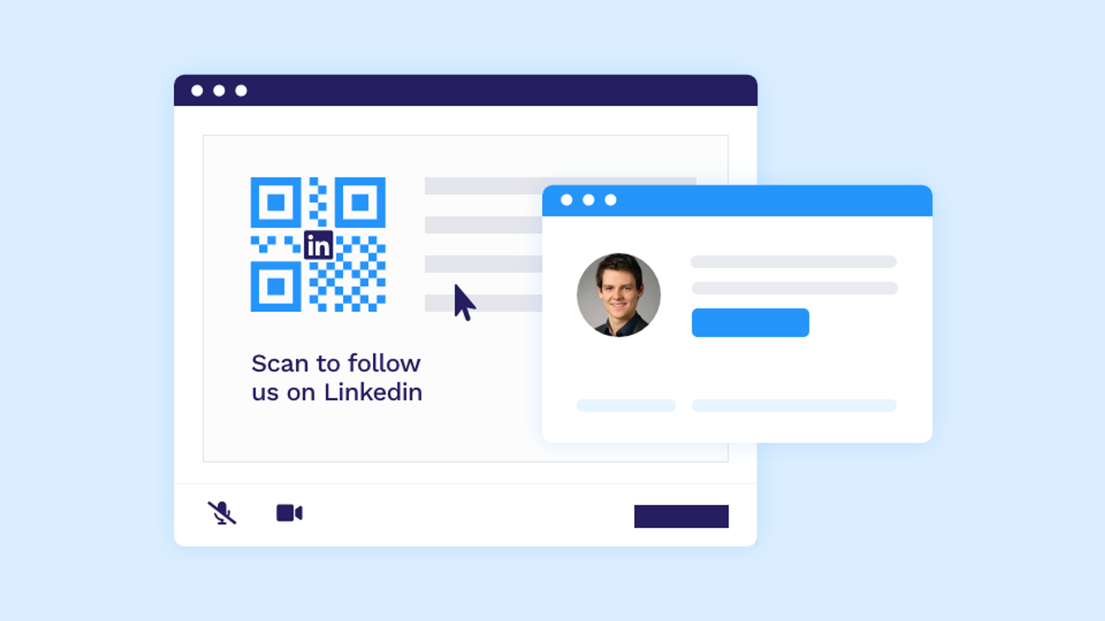 Share contact information with QR Codes for webinars