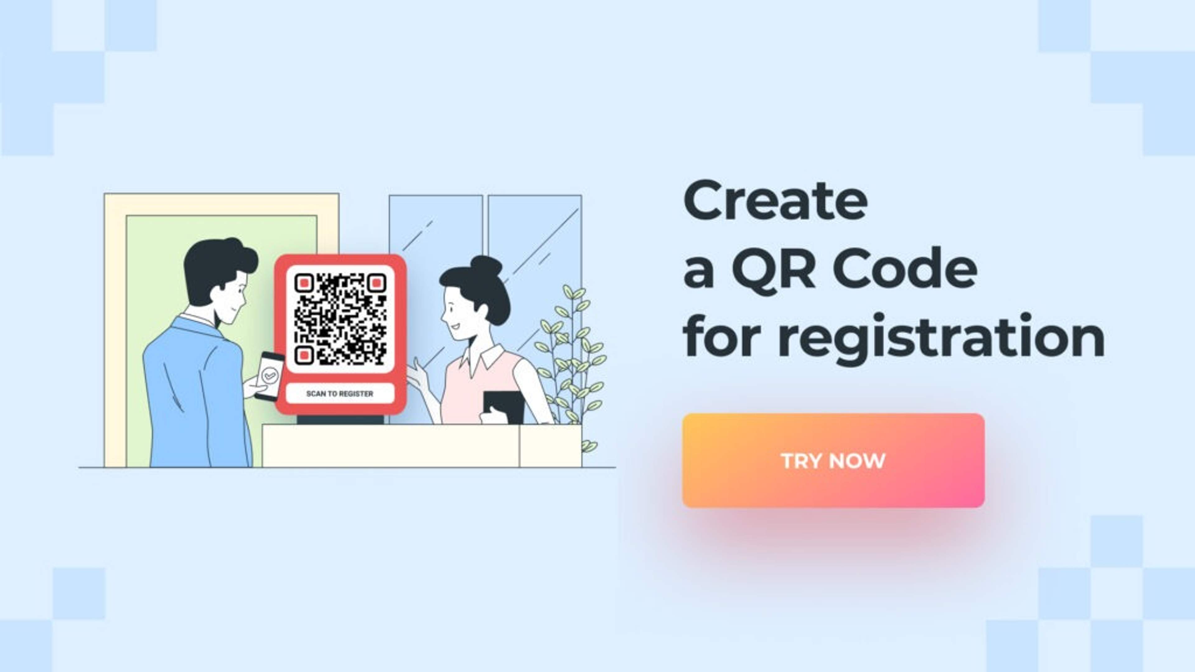 Create a QR Code for registration with Uniqode