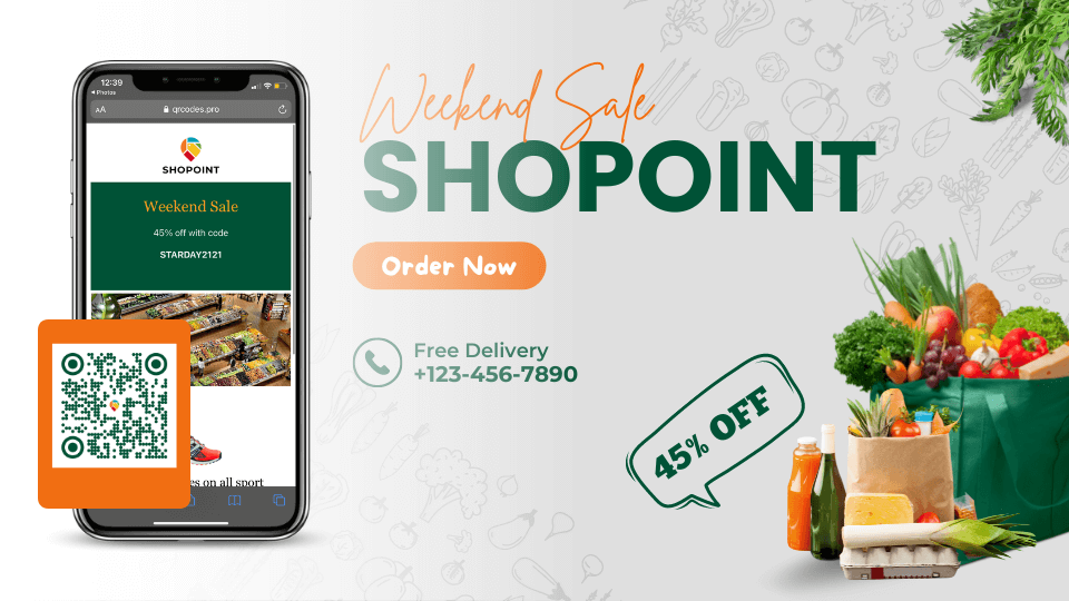 Landing page QR Code to promote discounts & offers