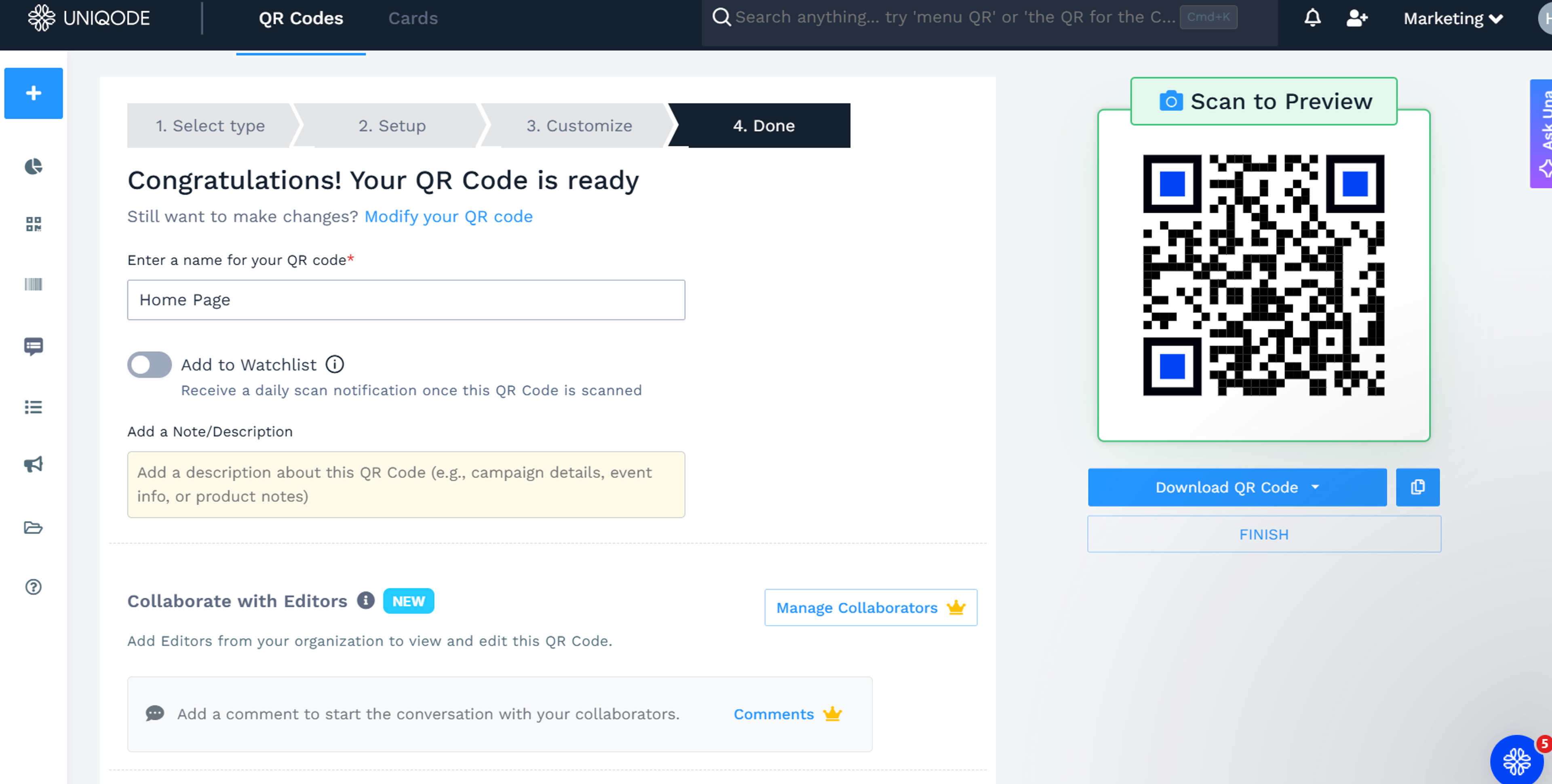 download QR code