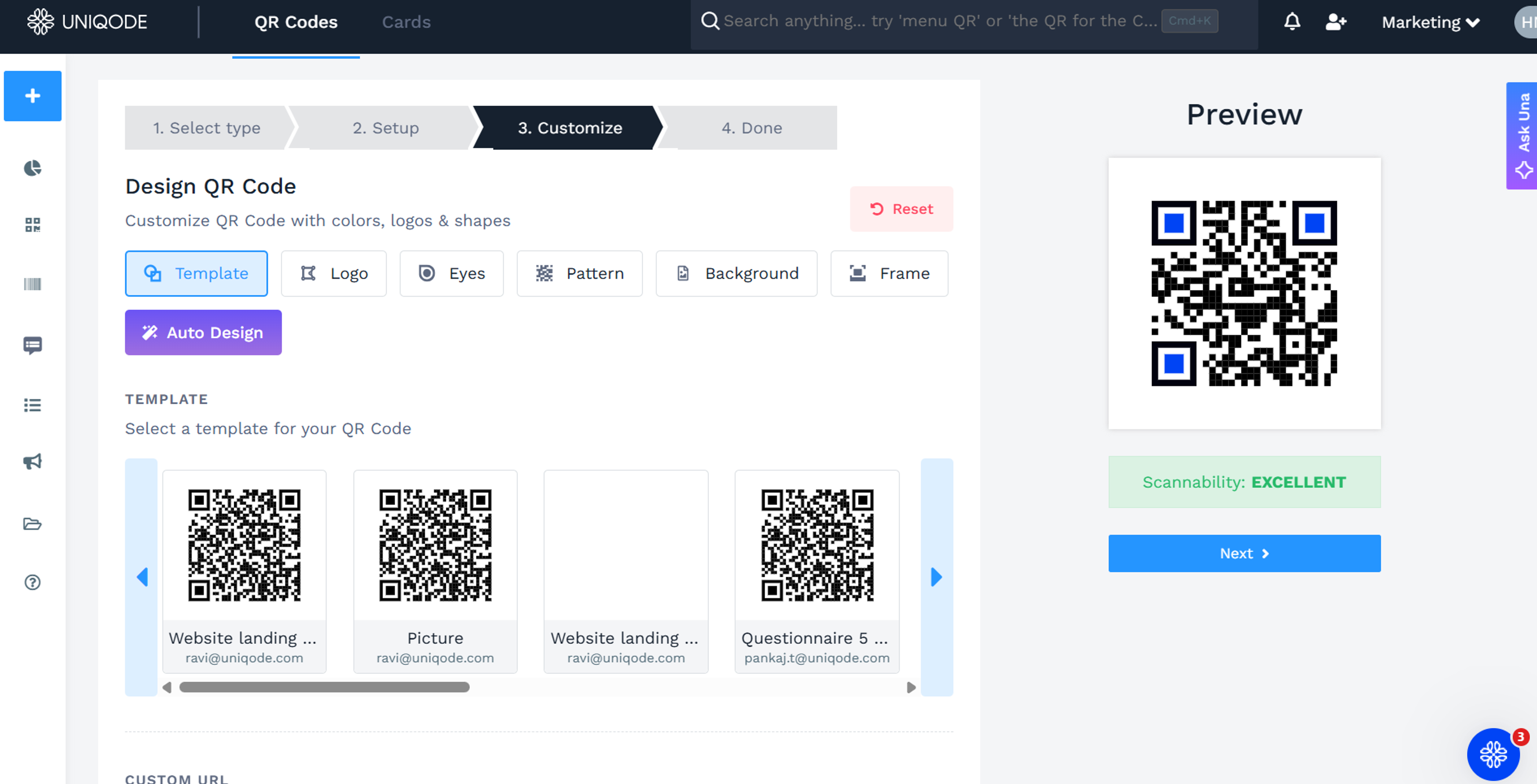 customize QR code