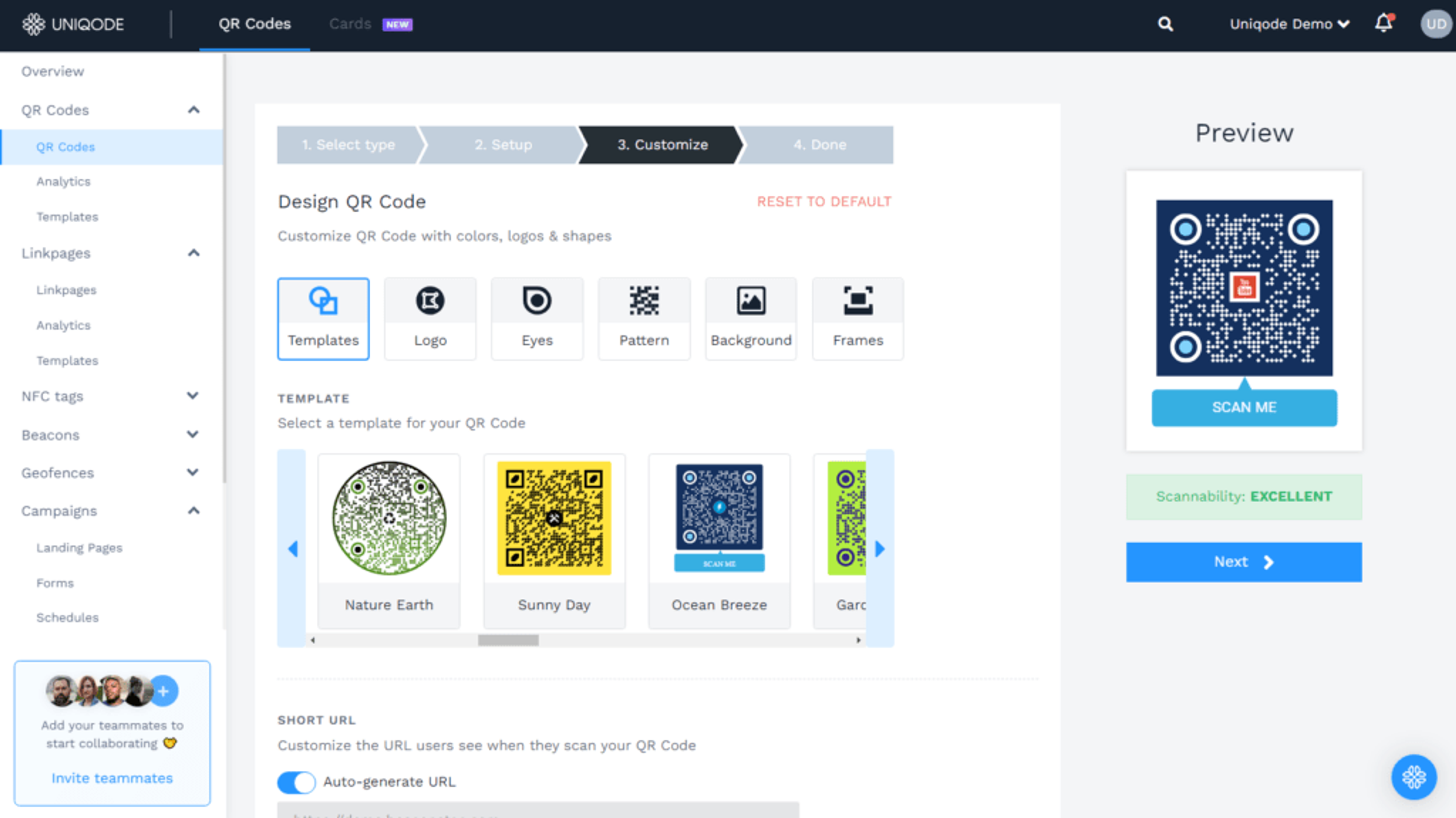 Step 5: Customize your QR Code for YouTube 