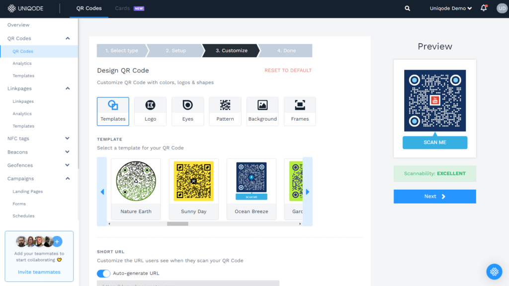 Step 5: Customize your QR Code for YouTube