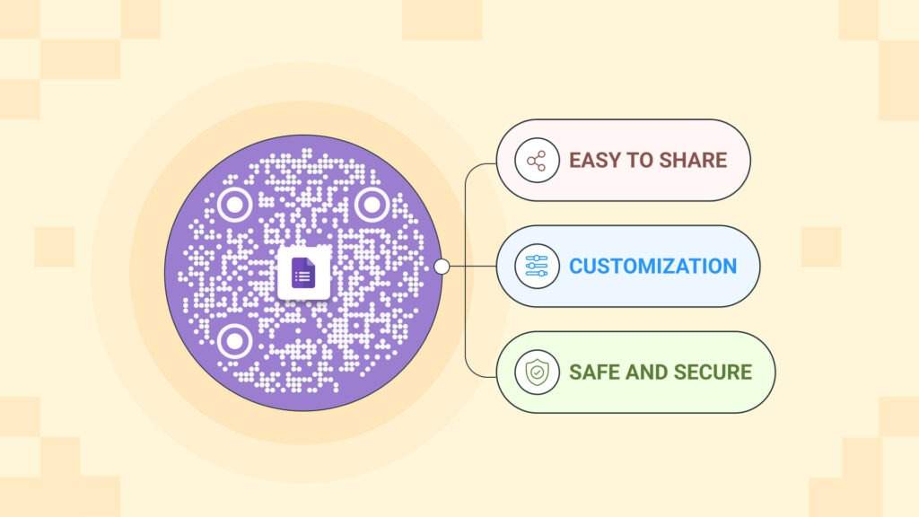 Google Form QR Code with circular design and showing its benefits