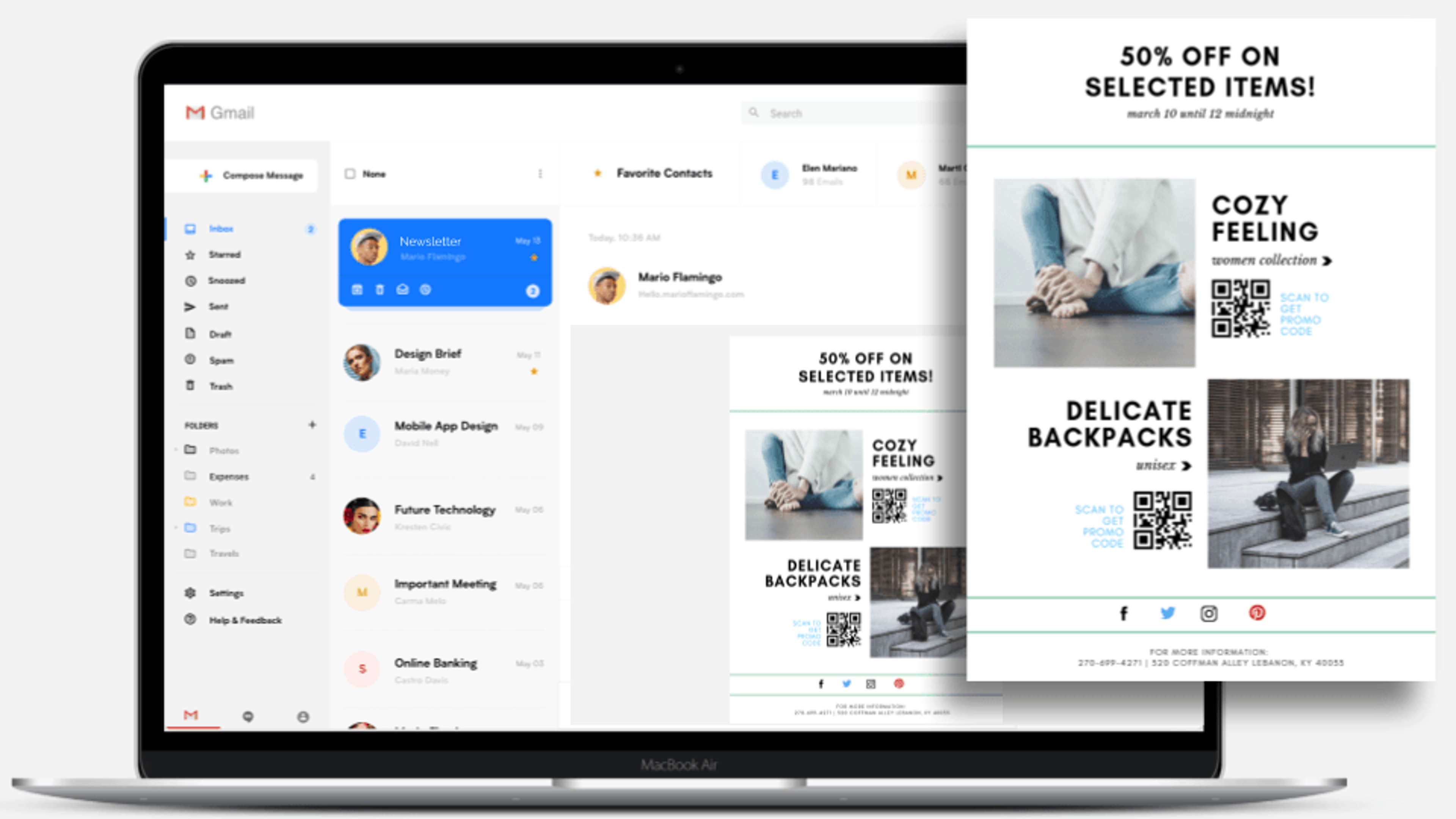 QR Codes to reveal discount coupons