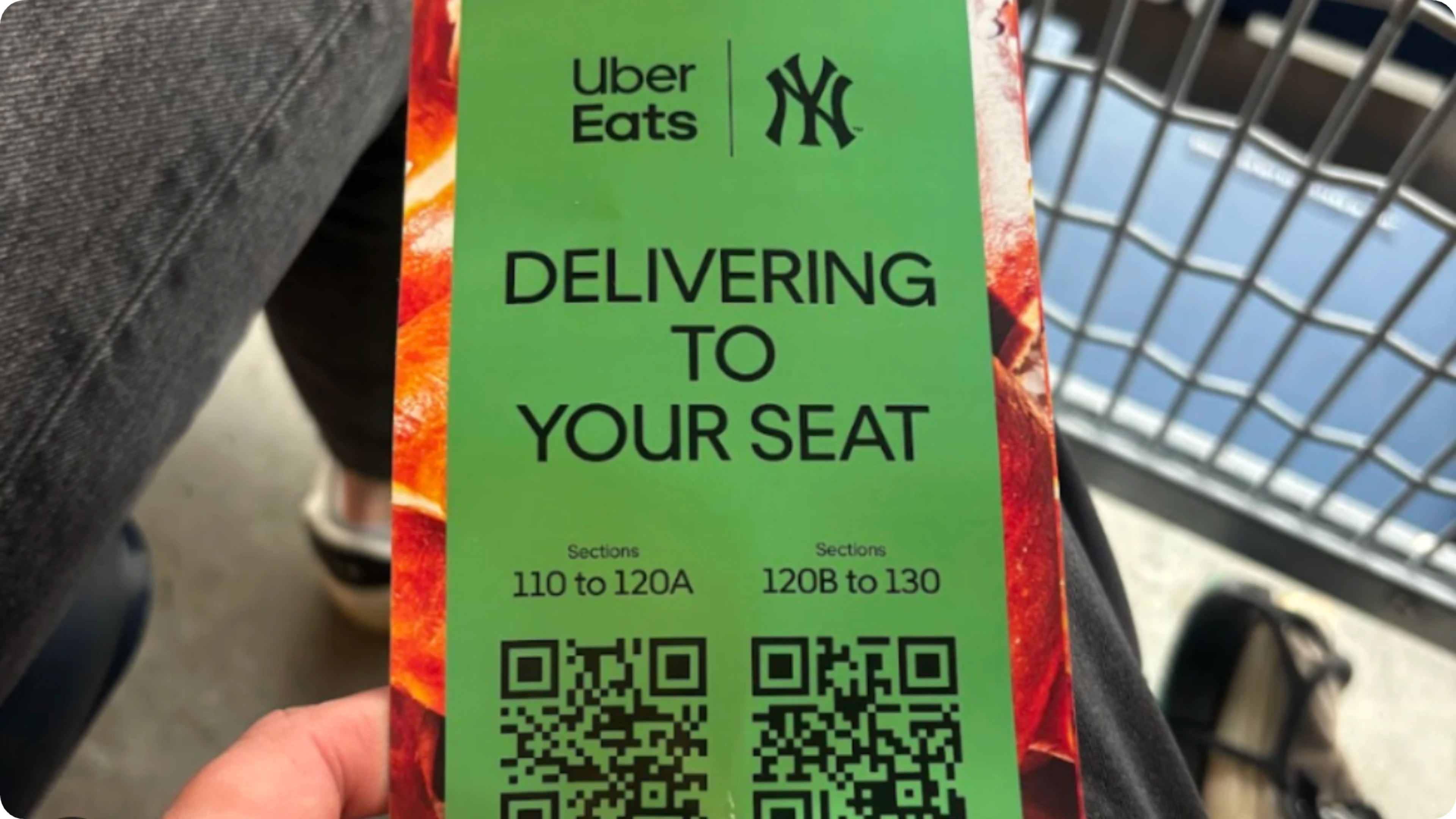 stadiums using qr codes for fans to order food