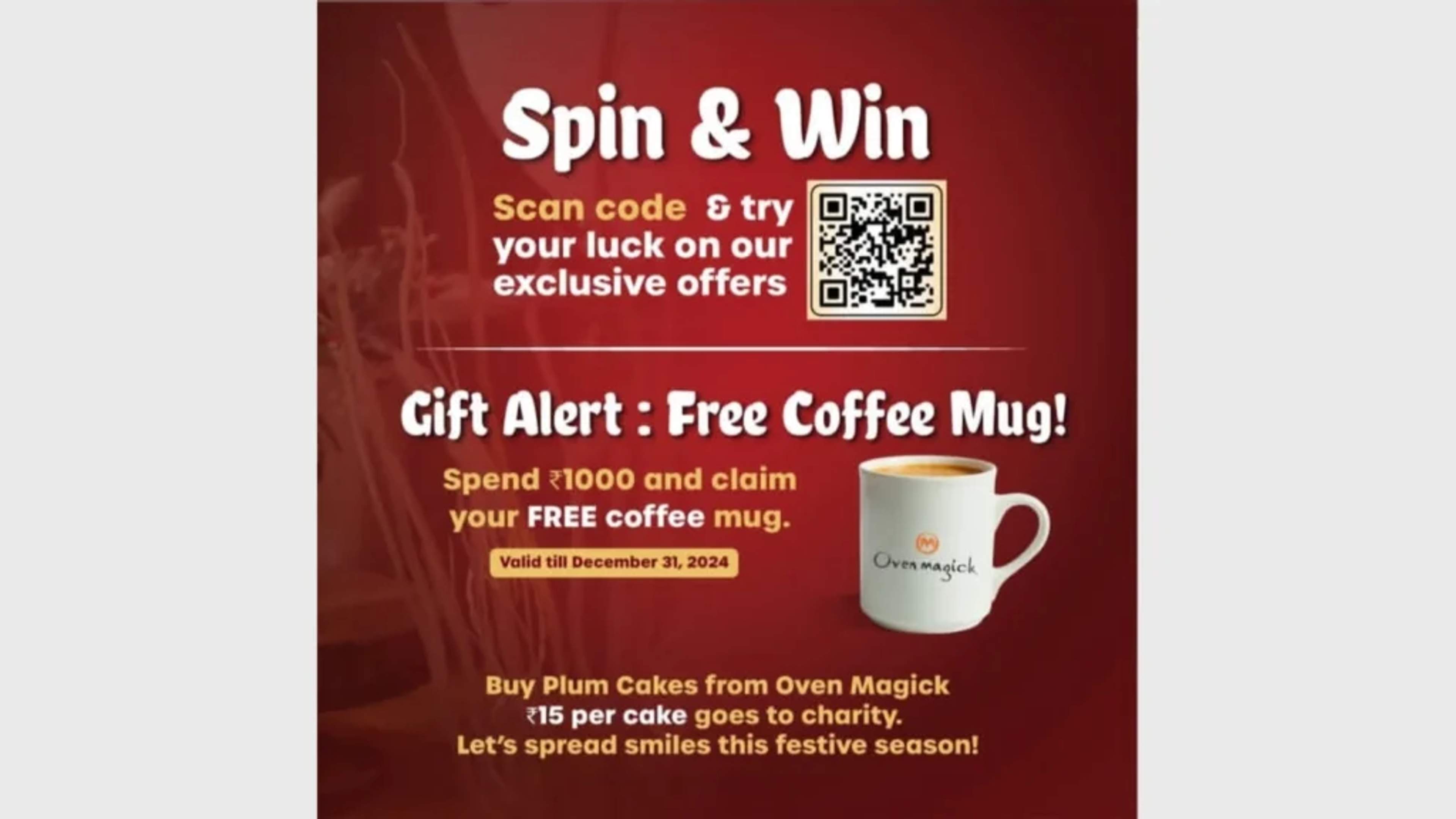 bakery qr code during festive sales