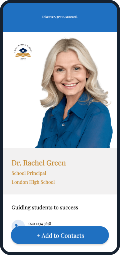 Educational professionals business card digital template