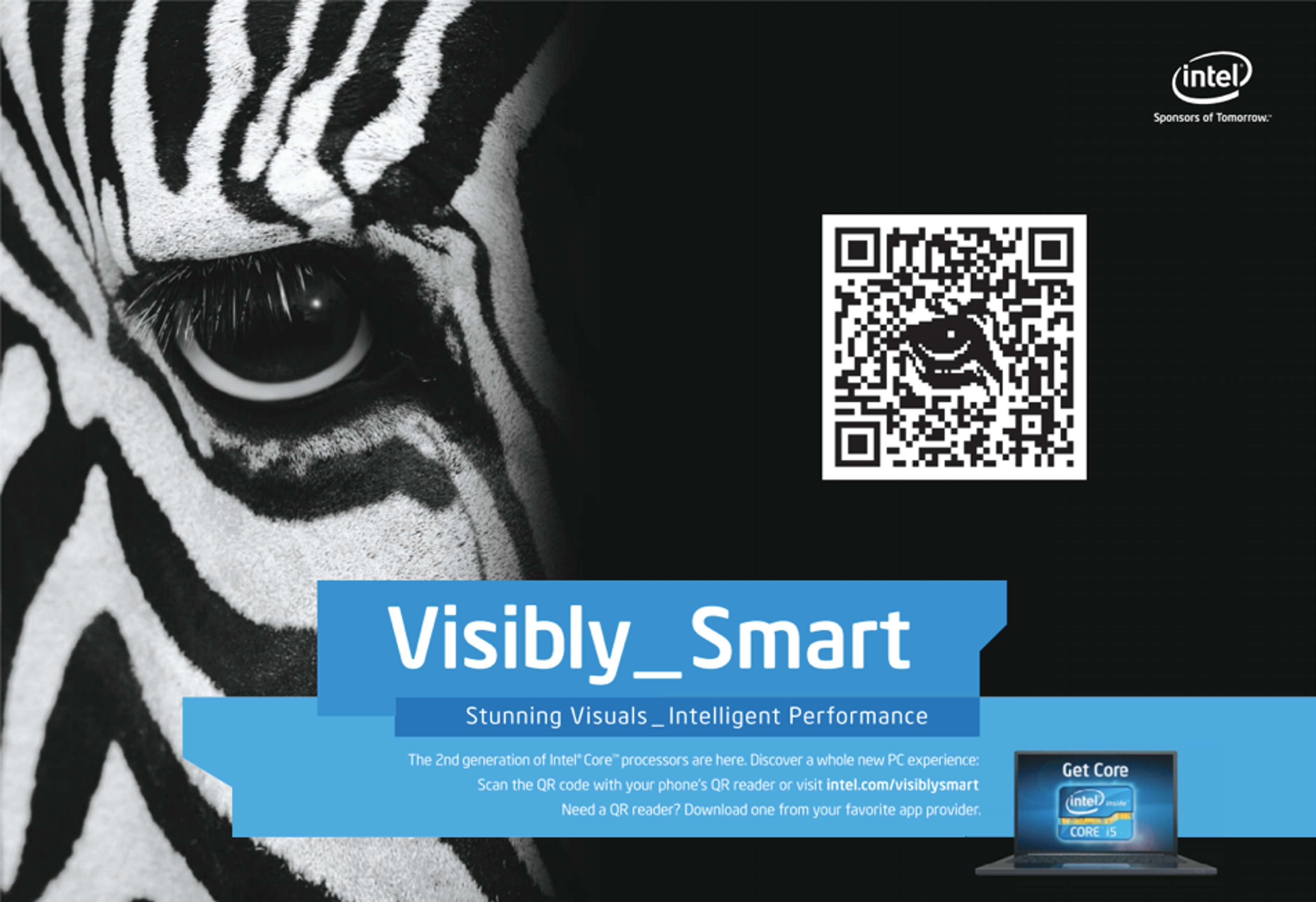 intel qr code poster