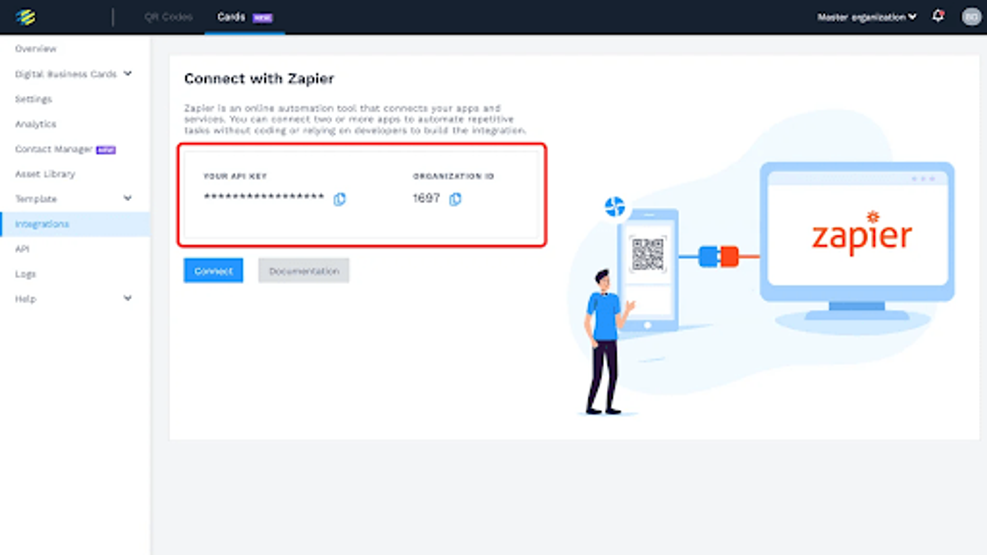 Uniqode integrates with Zapier