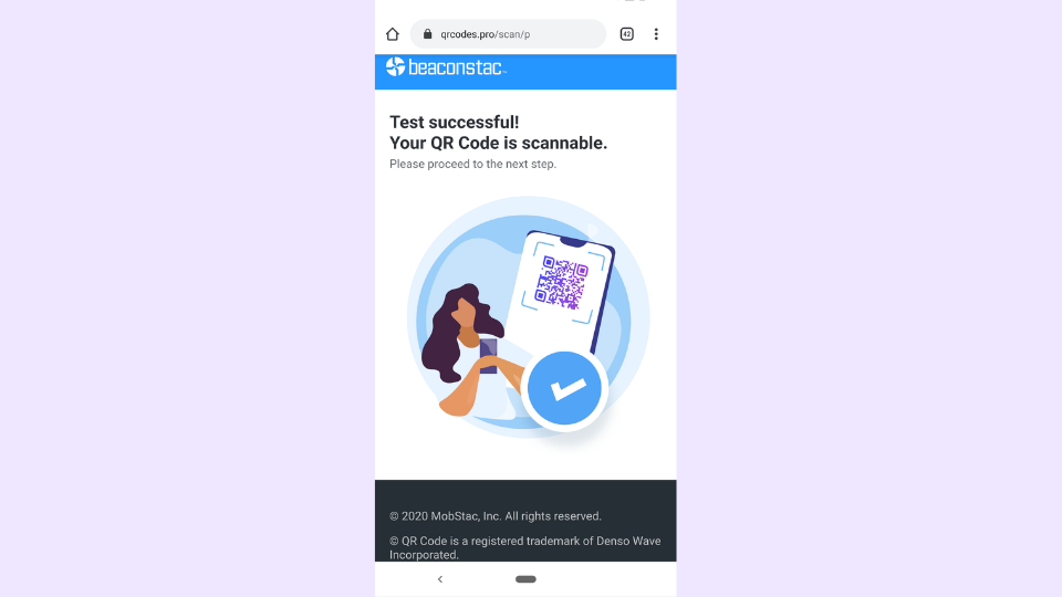 Generate and test the QR Code