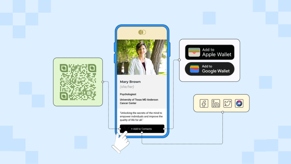 Your recipients can save your e-business card contact details without friction