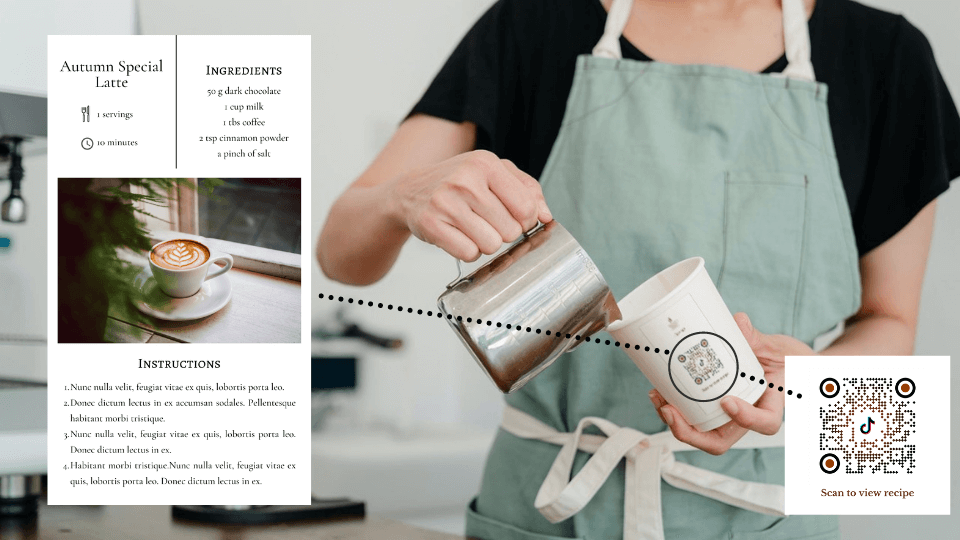 TikTok QR Codes on product packaging to share tutorials