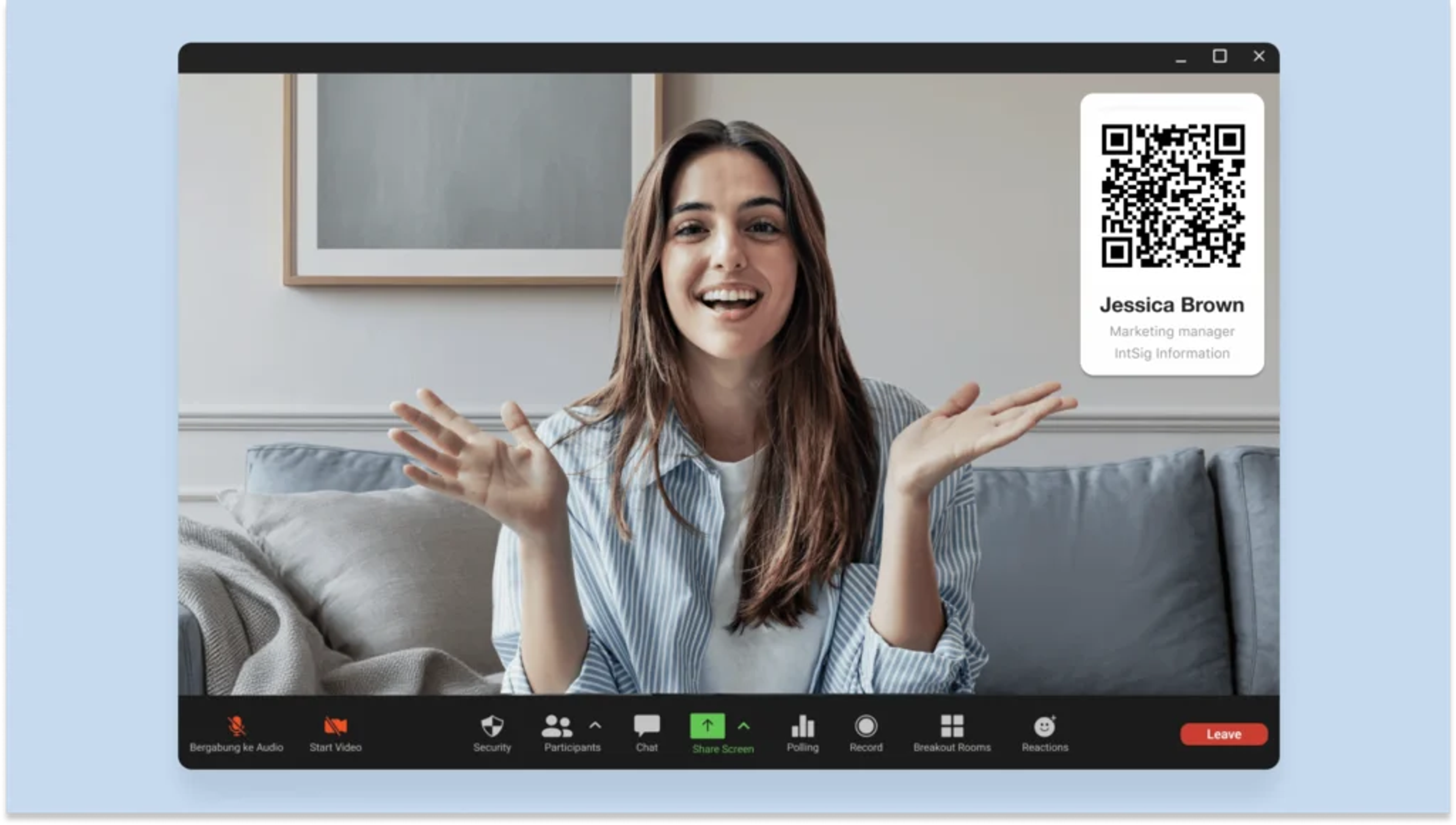 Customize your video conferencing background to network