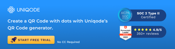 Create a QR Code with dots with Uniqode