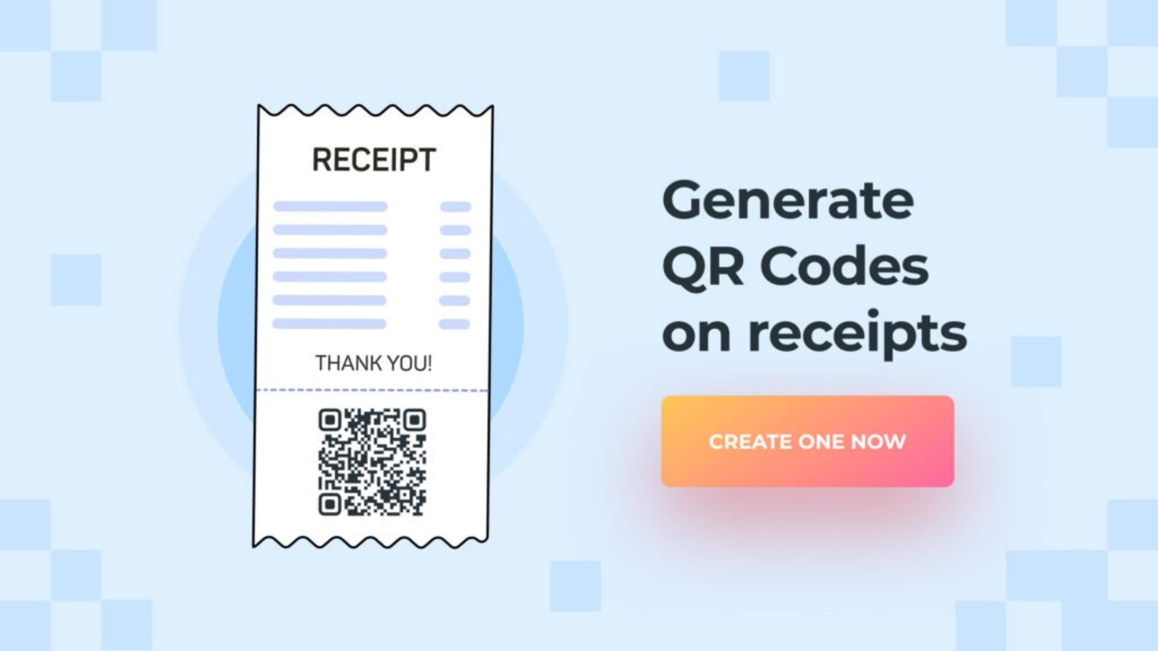 Create QR Codes for receipts using Uniqode