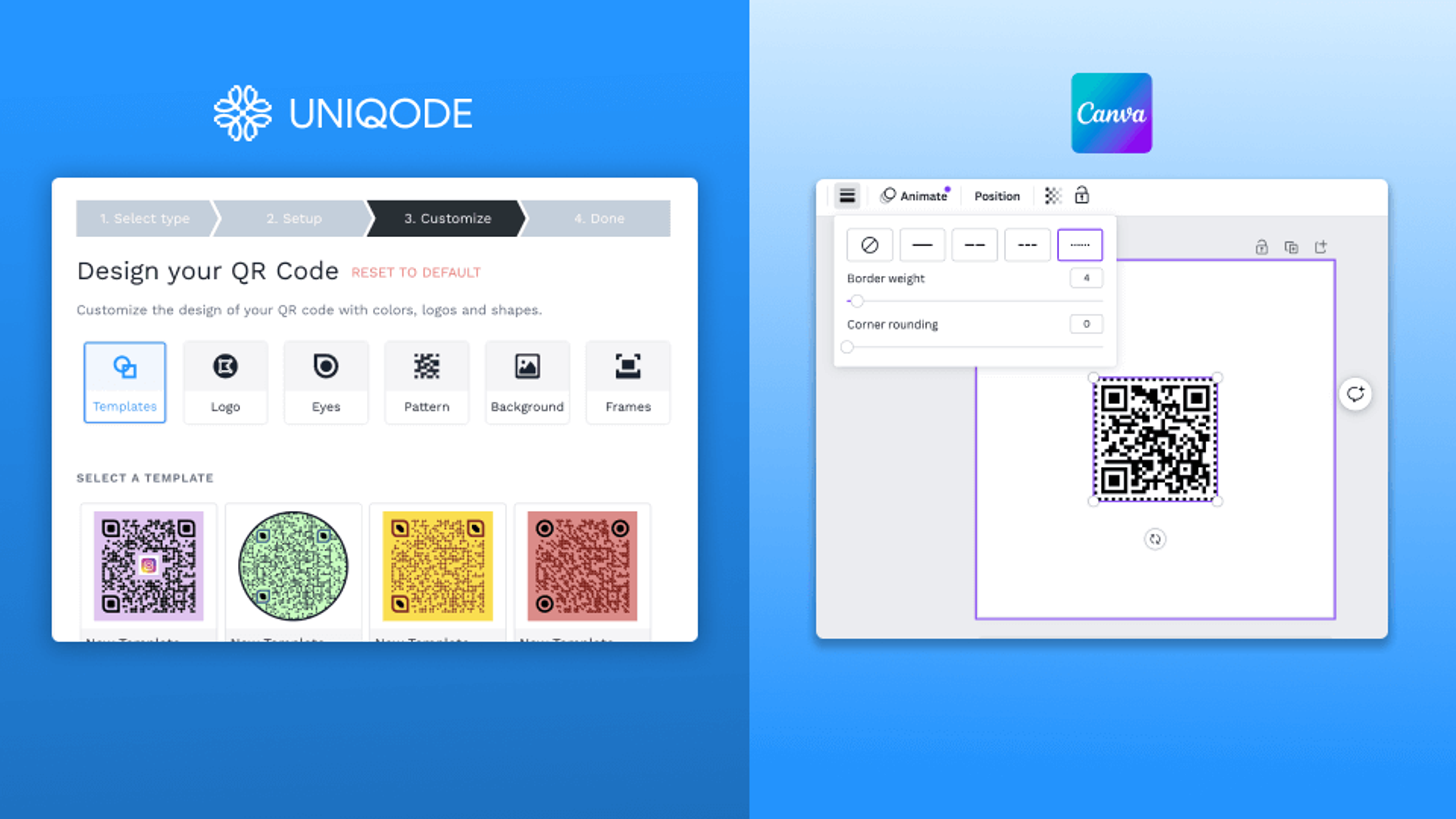 uniqode-vs-canva-qr-code-customization