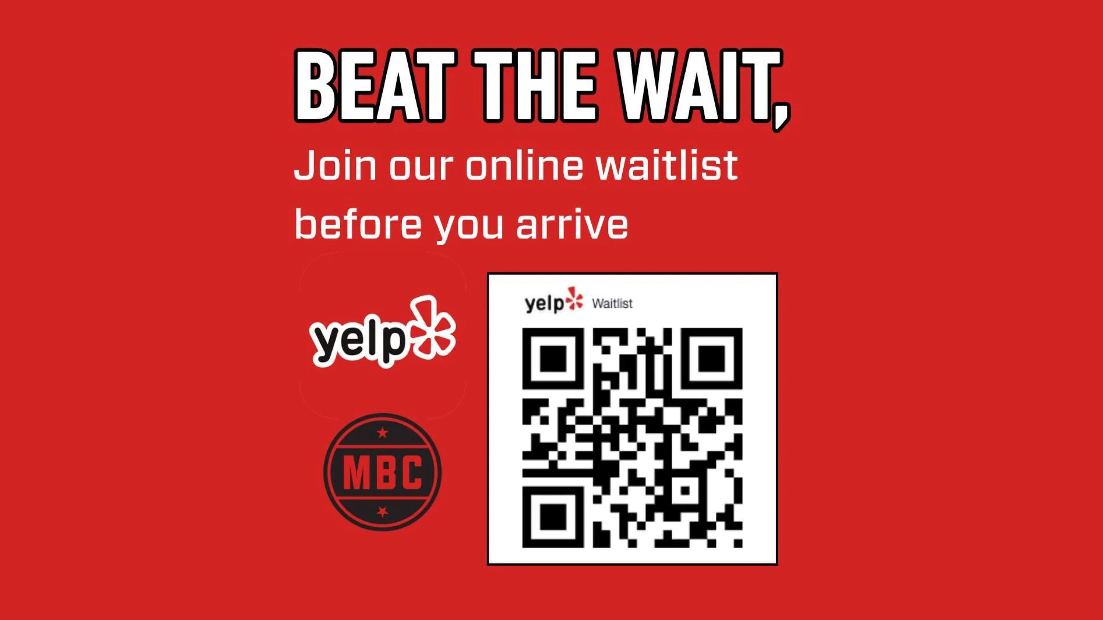 waitlist qr code yelp
