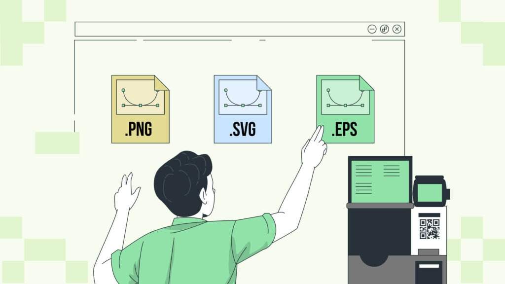 Different types of vector QR Code image formats