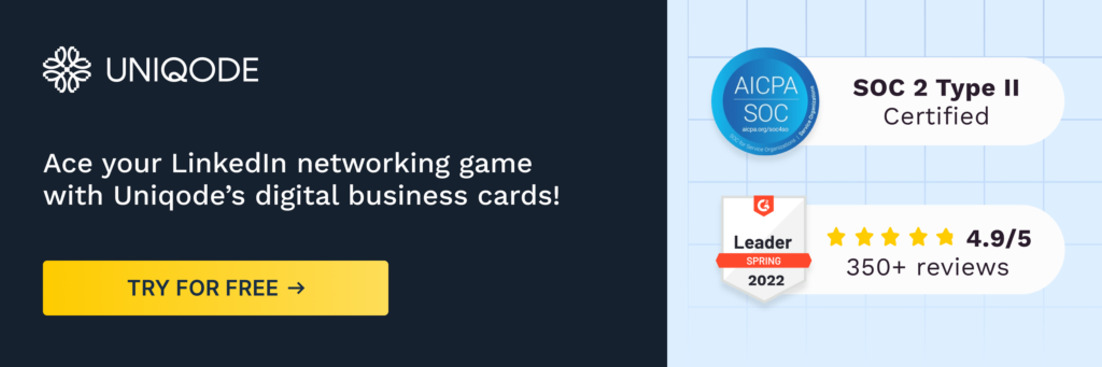 LinkedIn networking with Uniqode