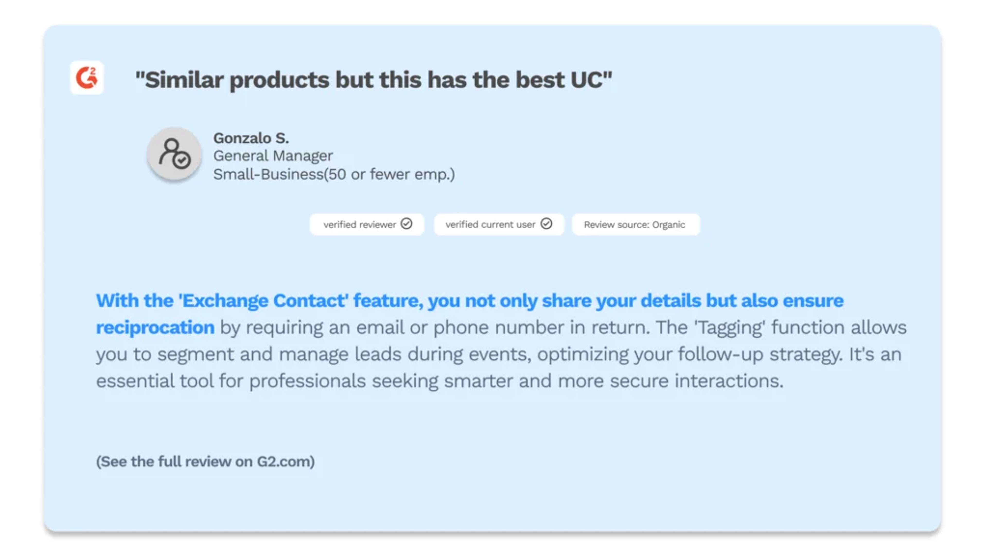 positive-linq-customer-review-about-lead-collection