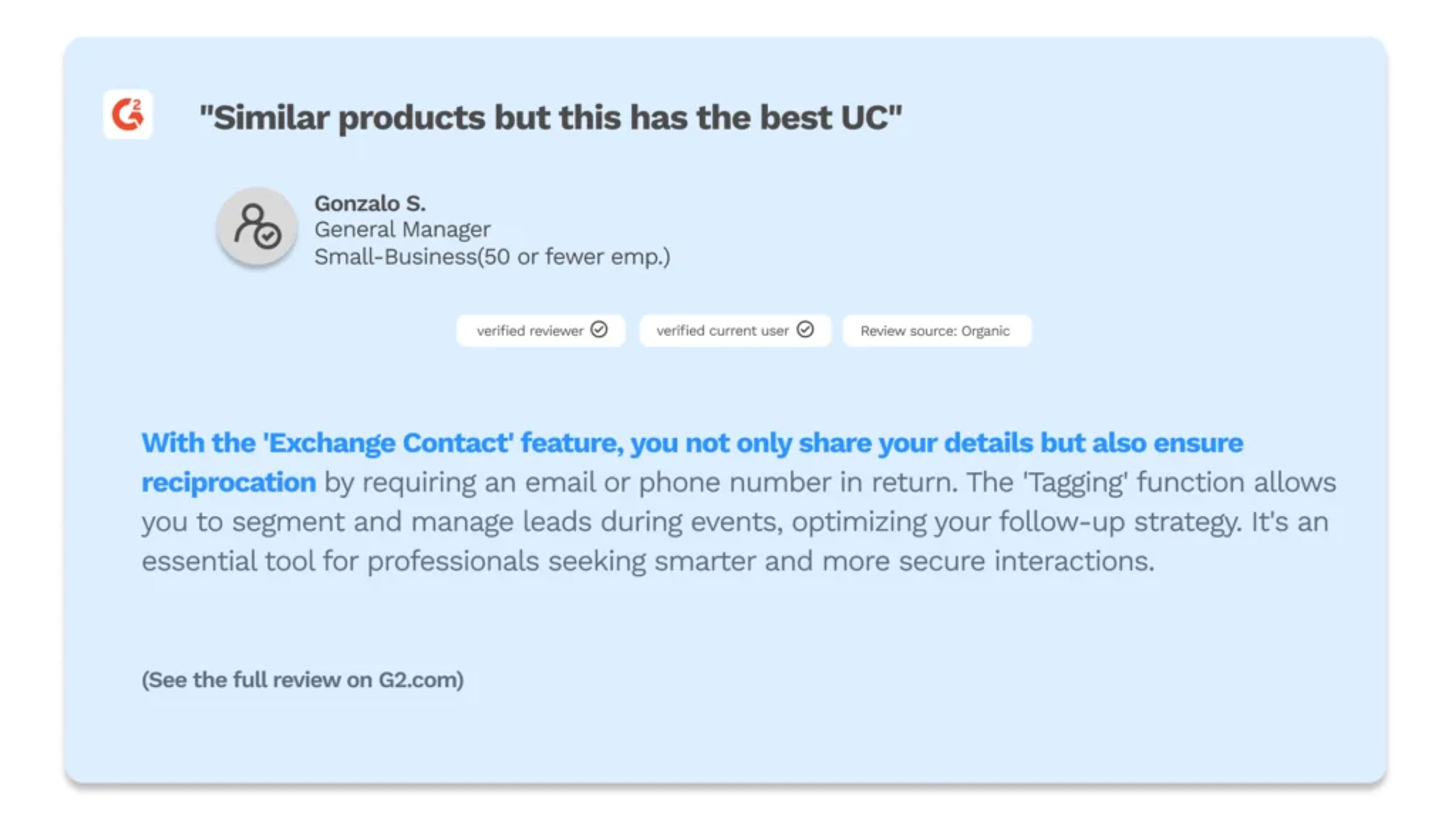 positive-linq-customer-review-about-lead-collection