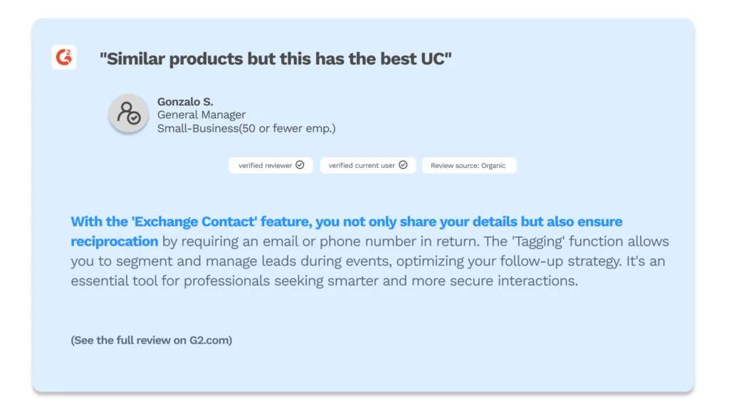 positive-linq-customer-review-about-lead-collection