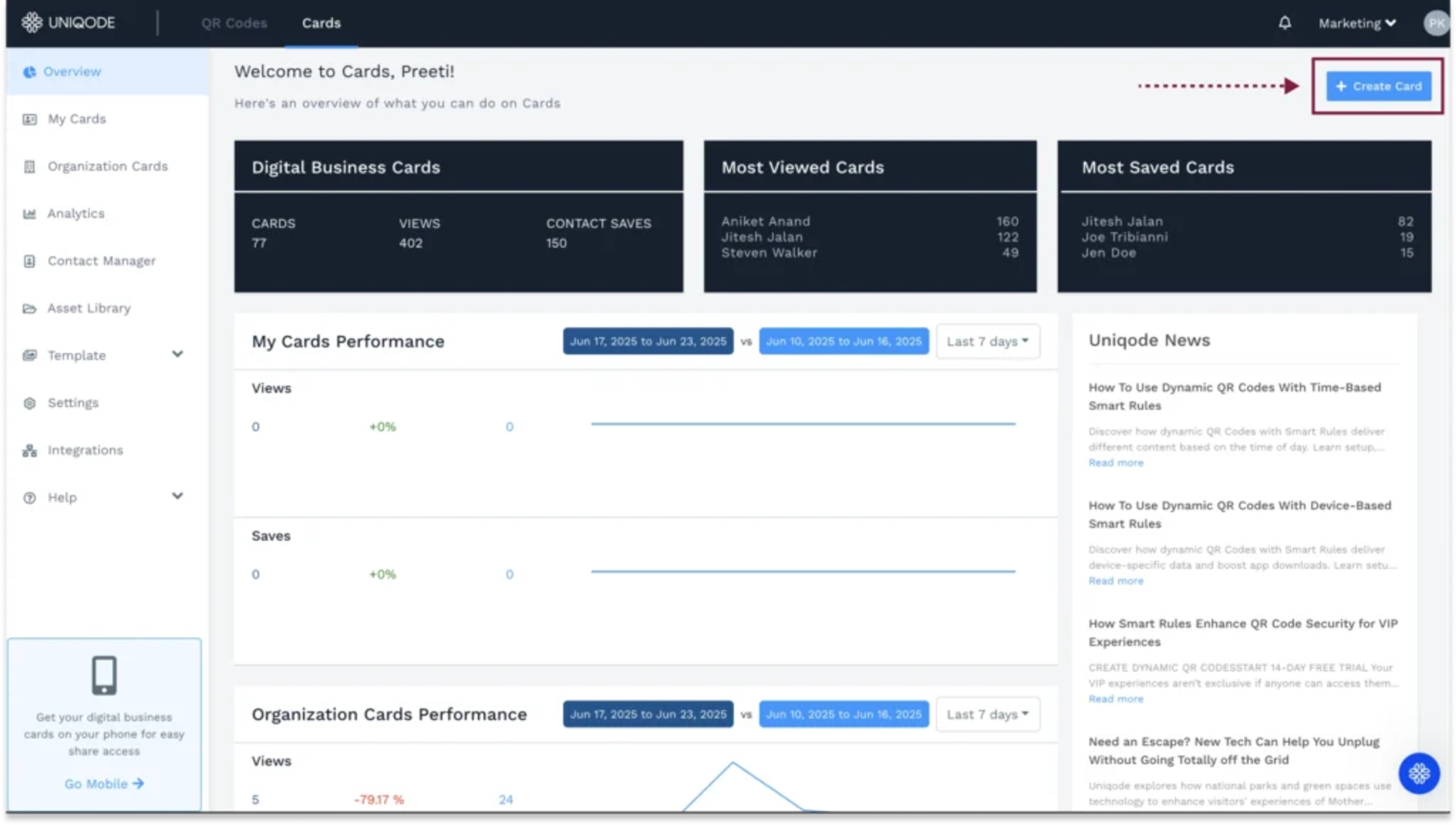 Create your freelancer digital business card